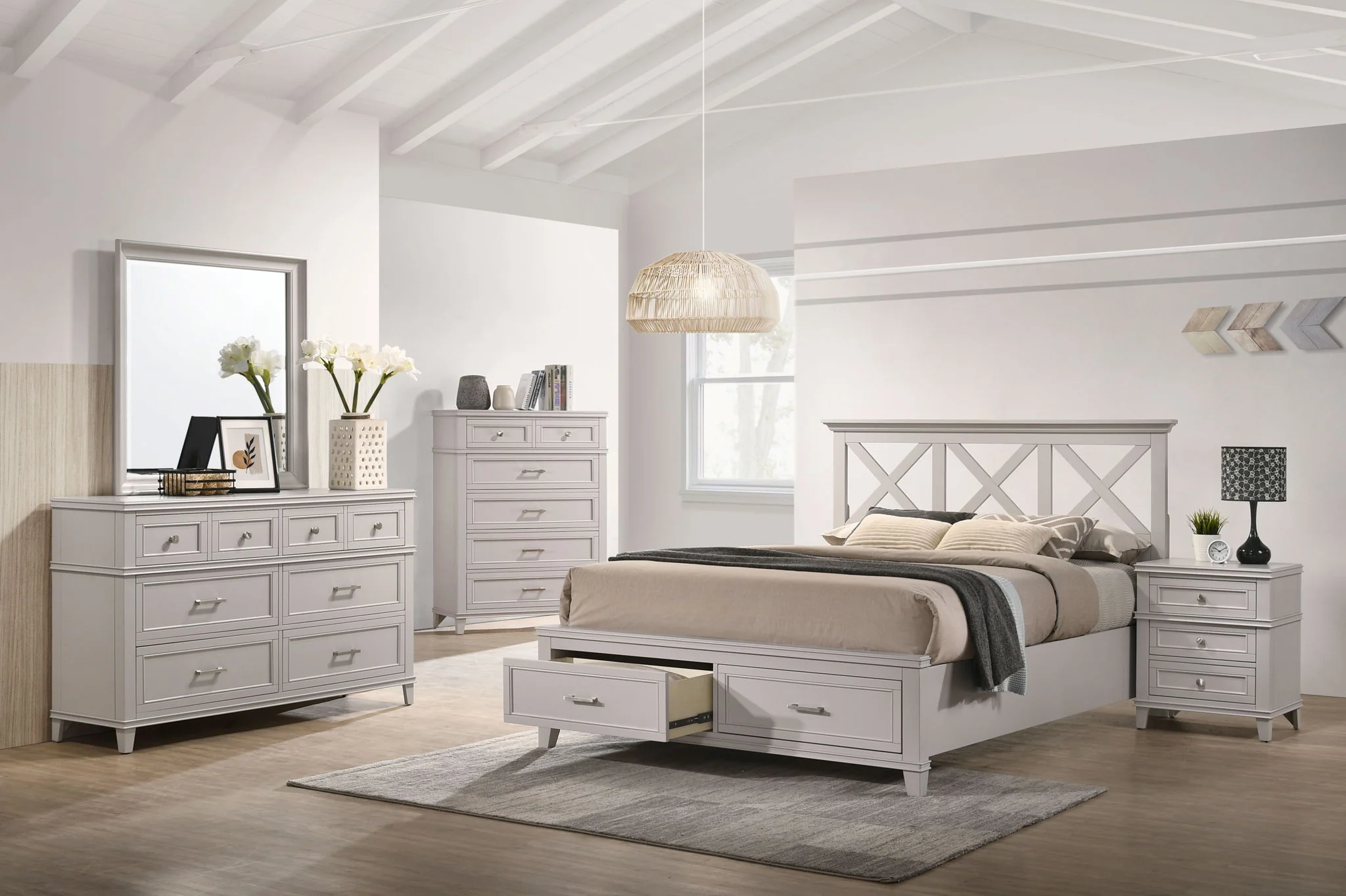 3 Drawer Nightstand With USB - Image 7