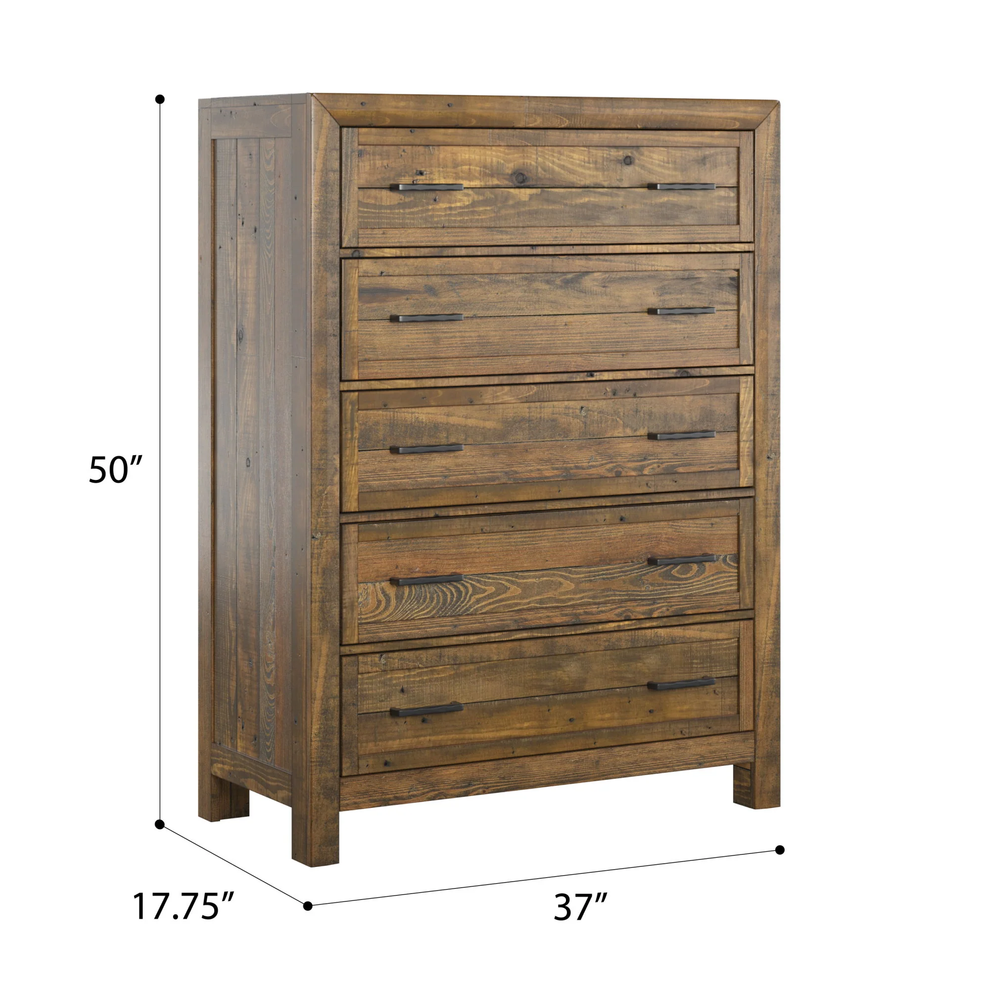 5 Drawer Chest With - Brown - Image 3
