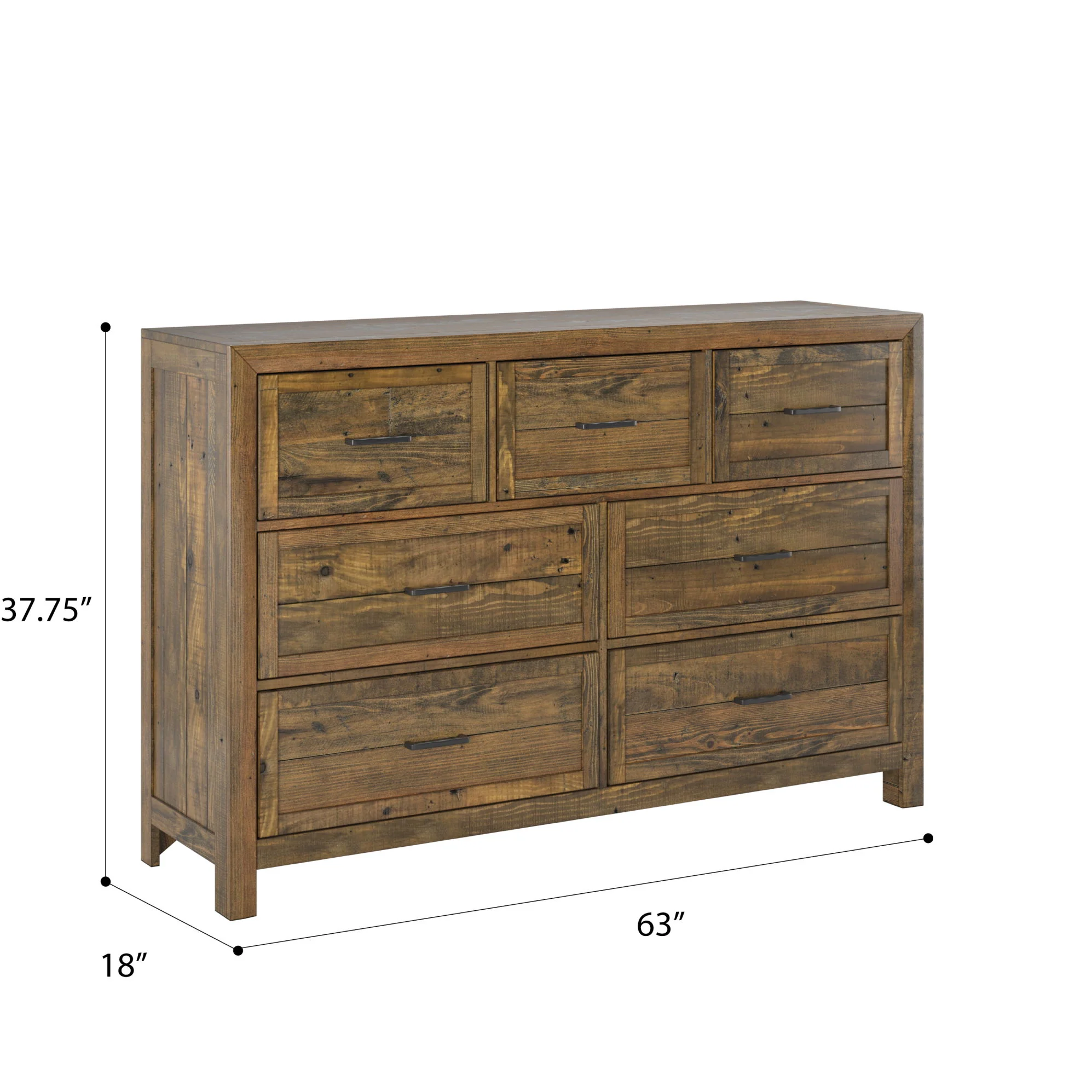 7 Drawer Dresser - Brown - Image 2