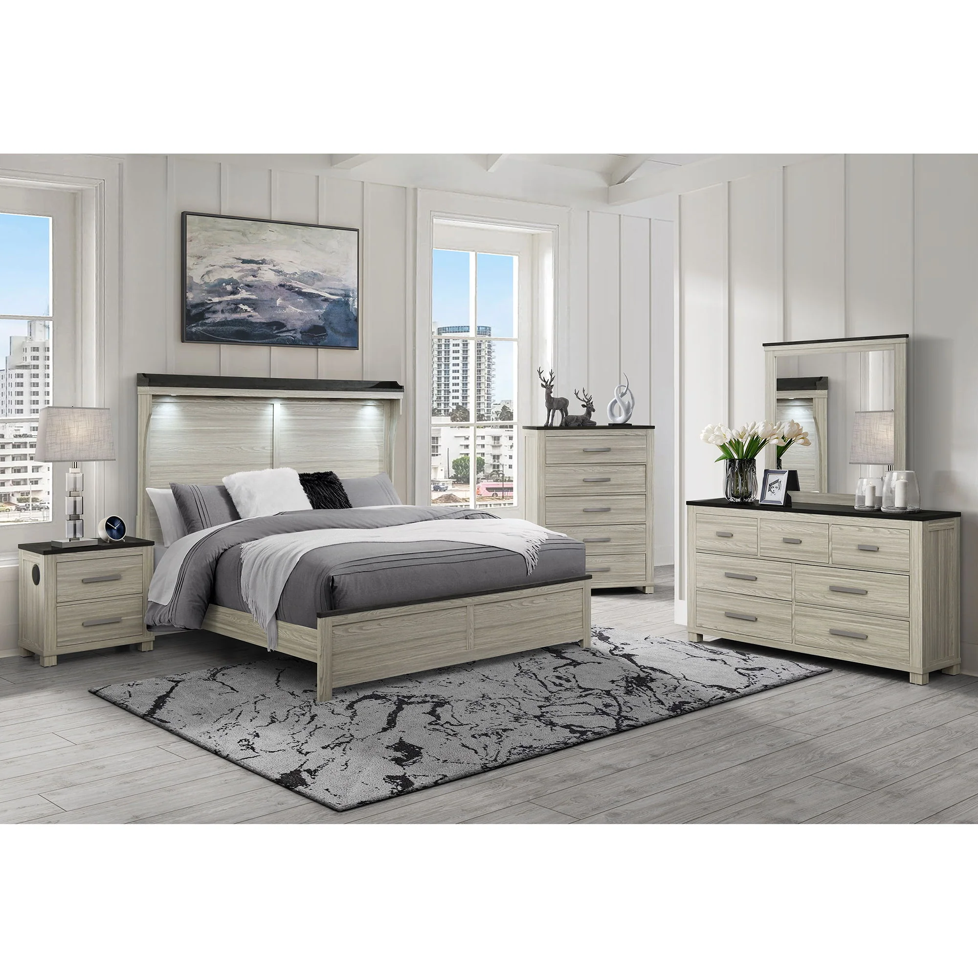 Augusta - Bed With Lit Headboard - Image 4