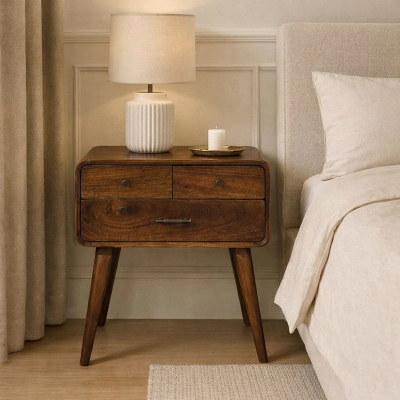 Avora - 3 Drawer Nightstand - Brown