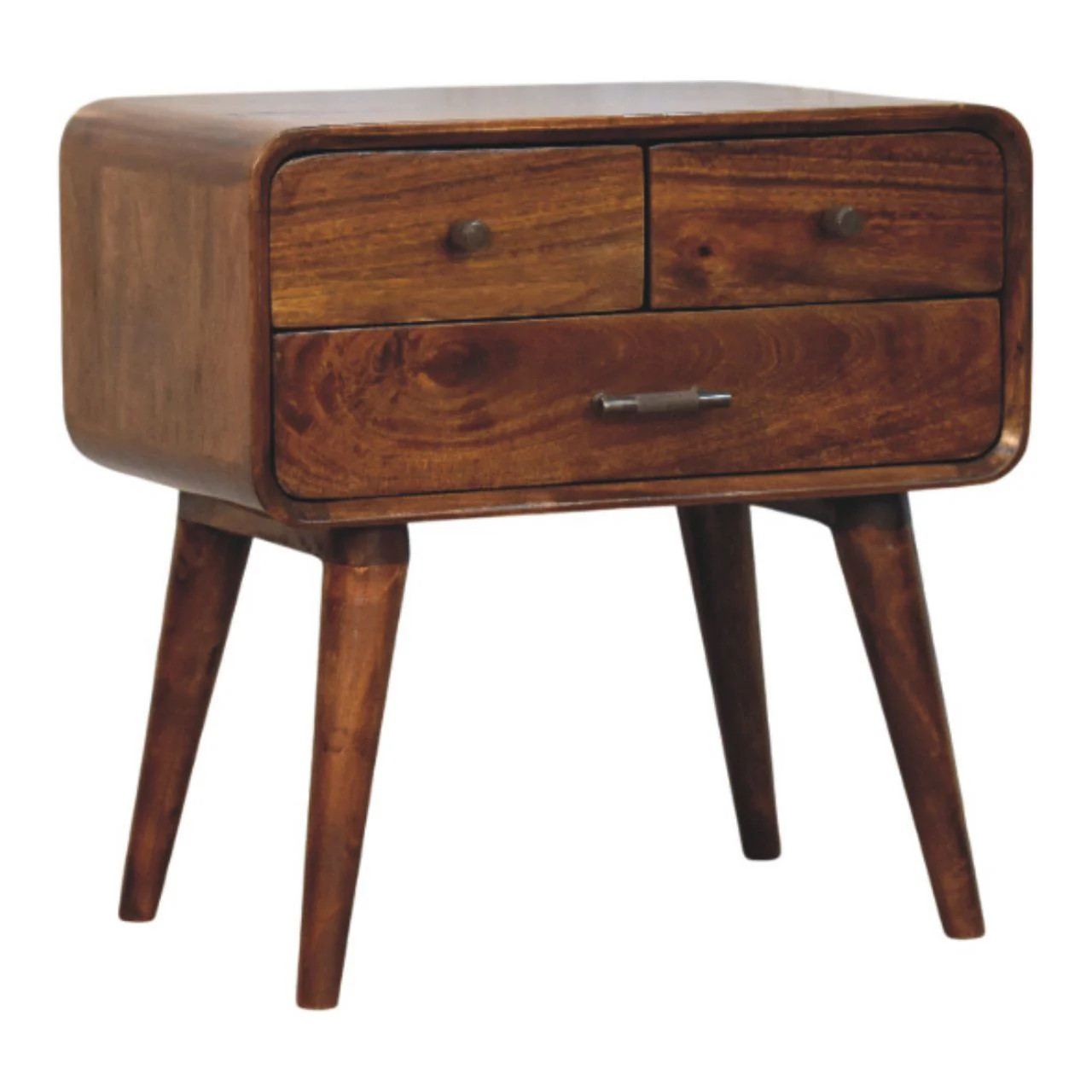 Avora - 3 Drawer Nightstand - Brown - Image 2