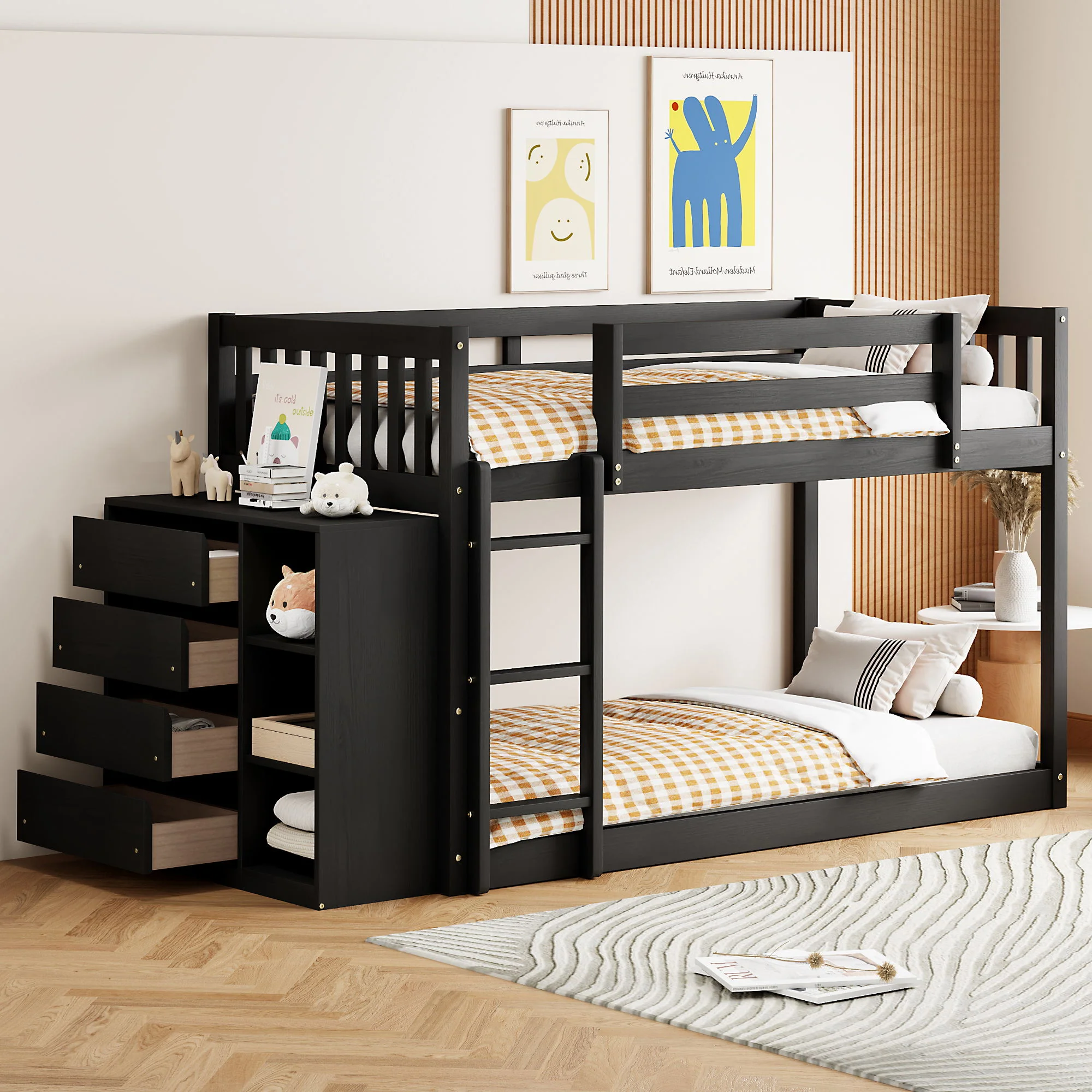 Bunk Bed With 4 Drawers And 3 Shelves - Image 8