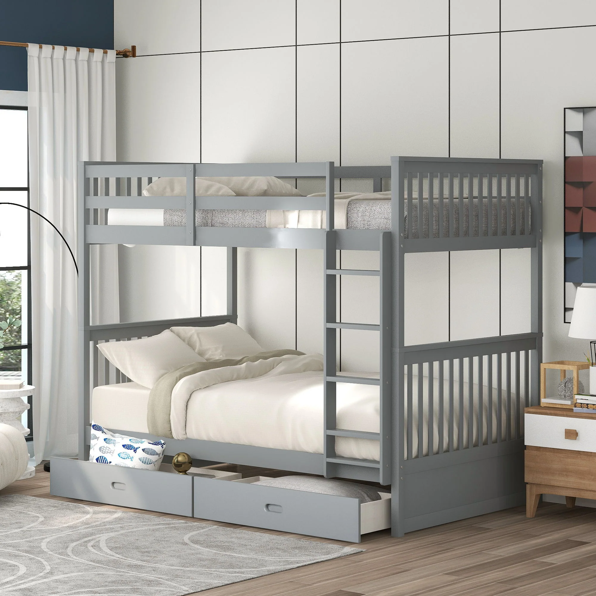 Bunk Bed With Ladders And 2 Storage Drawers - Image 4