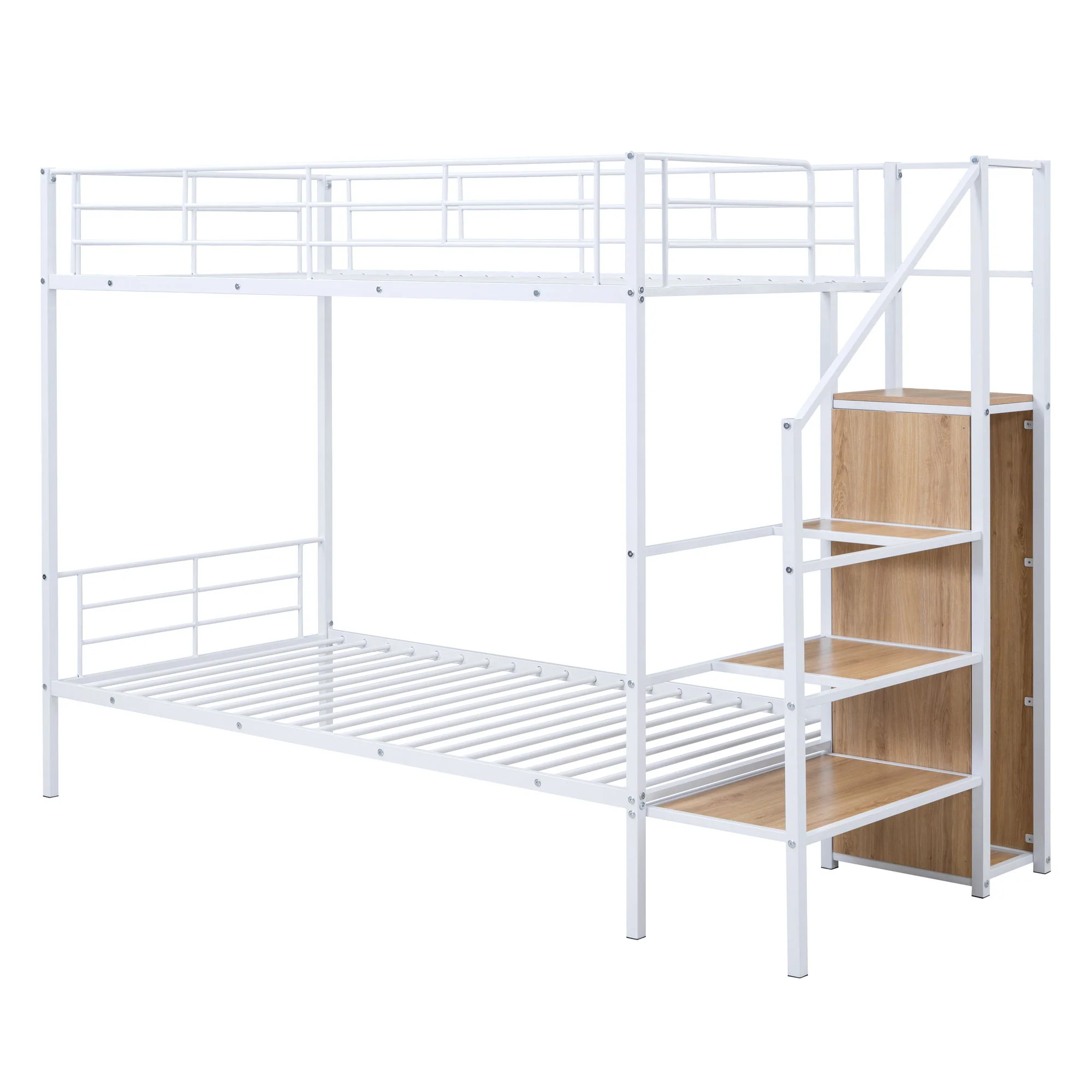 Bunk Bed With Lateral Storage Ladder And Wardrobe - Image 13