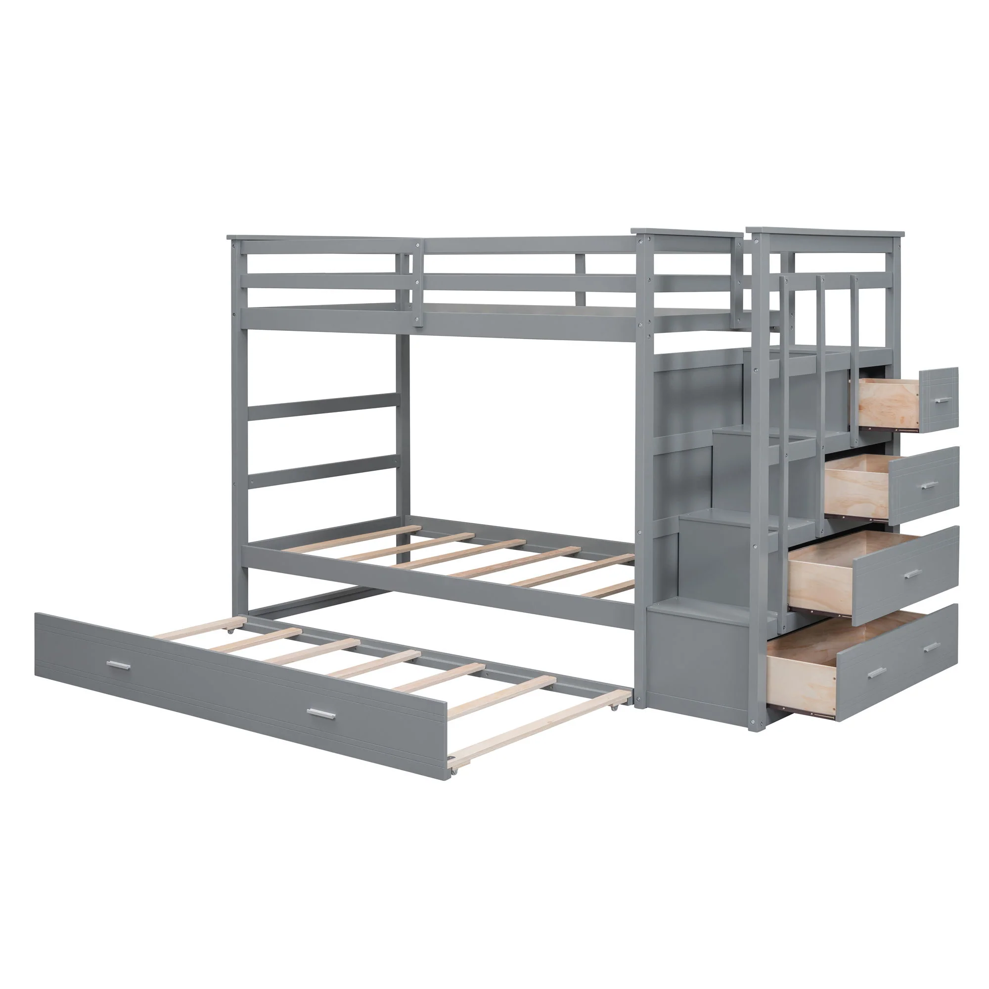 Bunk Bed With Trundle And Staircase - Image 3