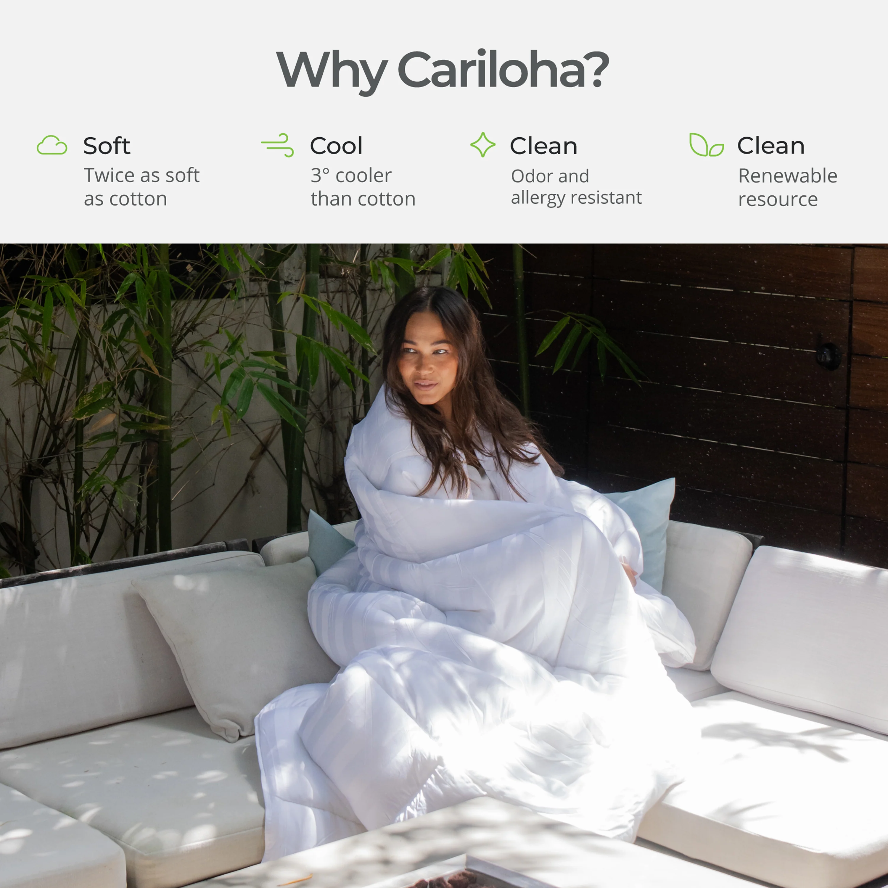 Cariloha Mid Loft Bamboo Duvet Comforter - Image 4