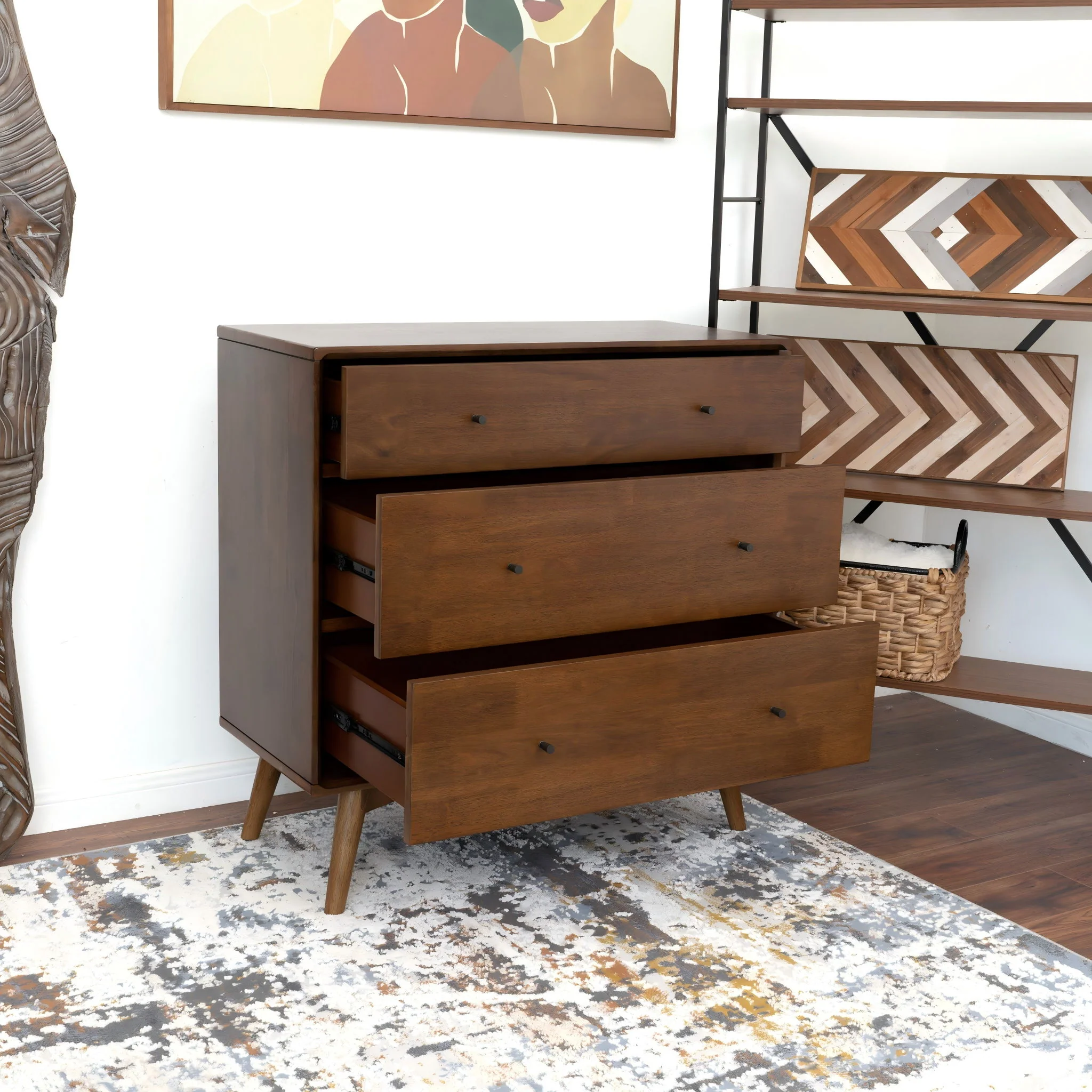 Caroline - Dresser 3 Drawer - Brown / Wood - Image 2