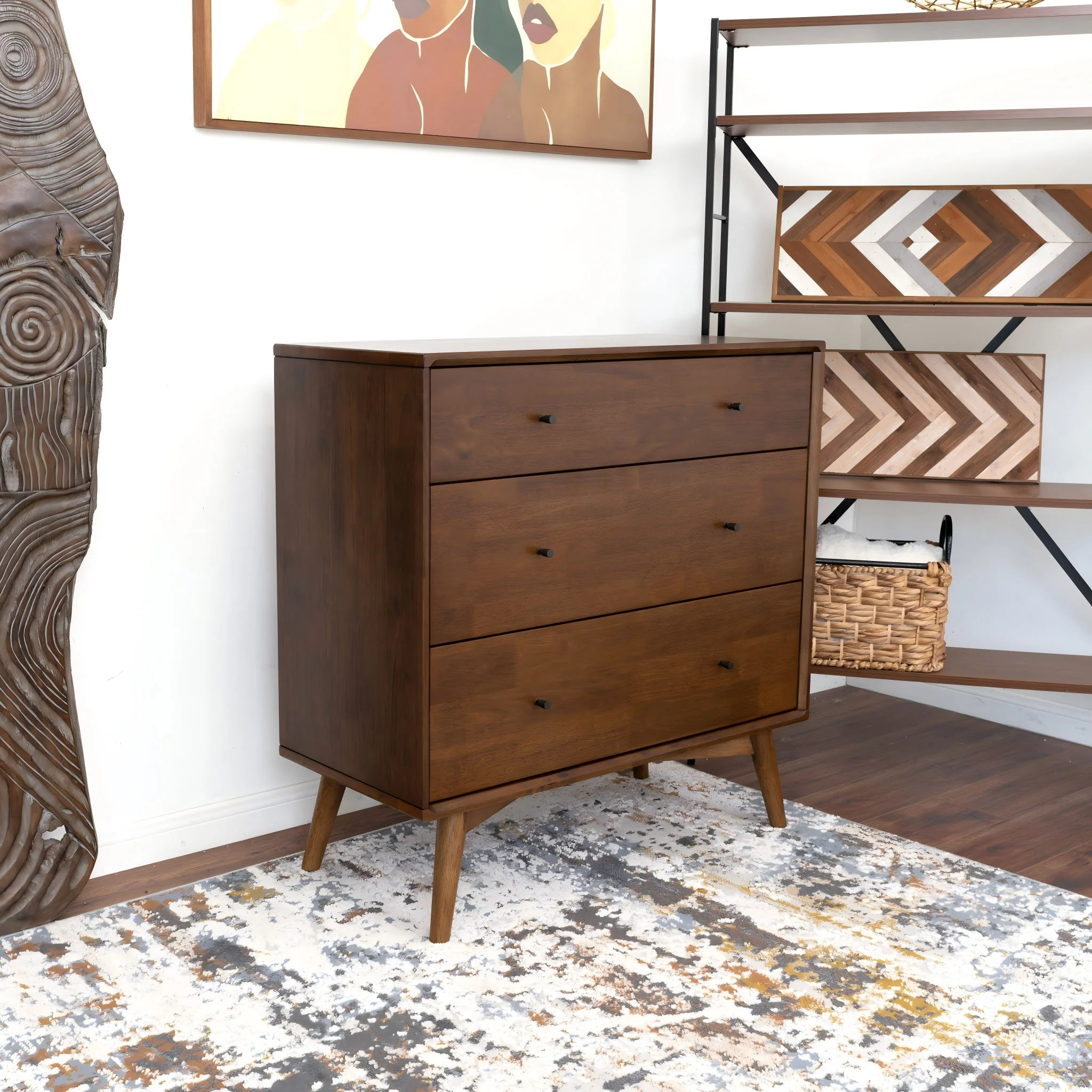 Caroline - Dresser 3 Drawer - Brown / Wood - Image 4