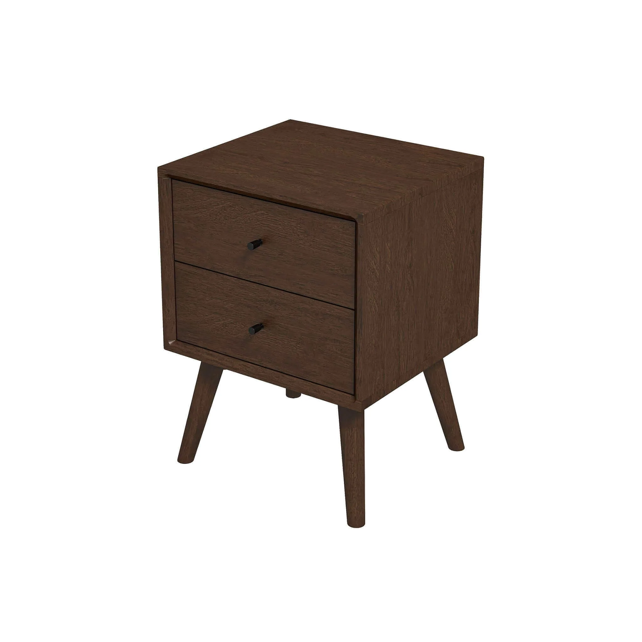 Caroline - Mid-Century Modern Style Night Stand 2 Drawer - Image 3