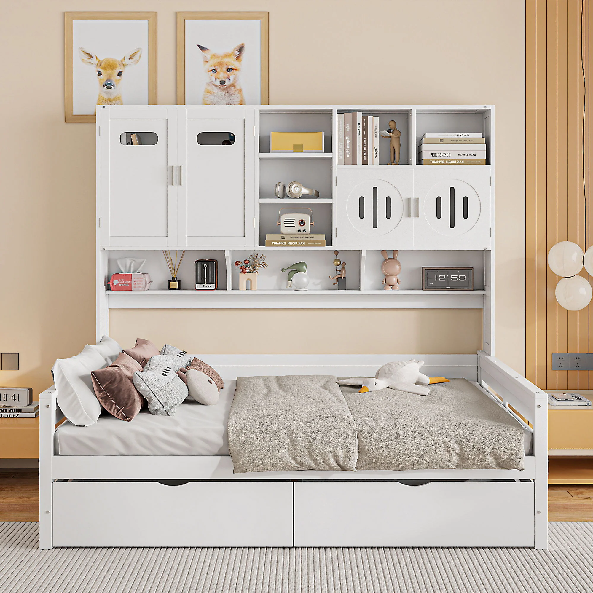 Daybed With All-In-One Cabinet And Shelf - Image 18
