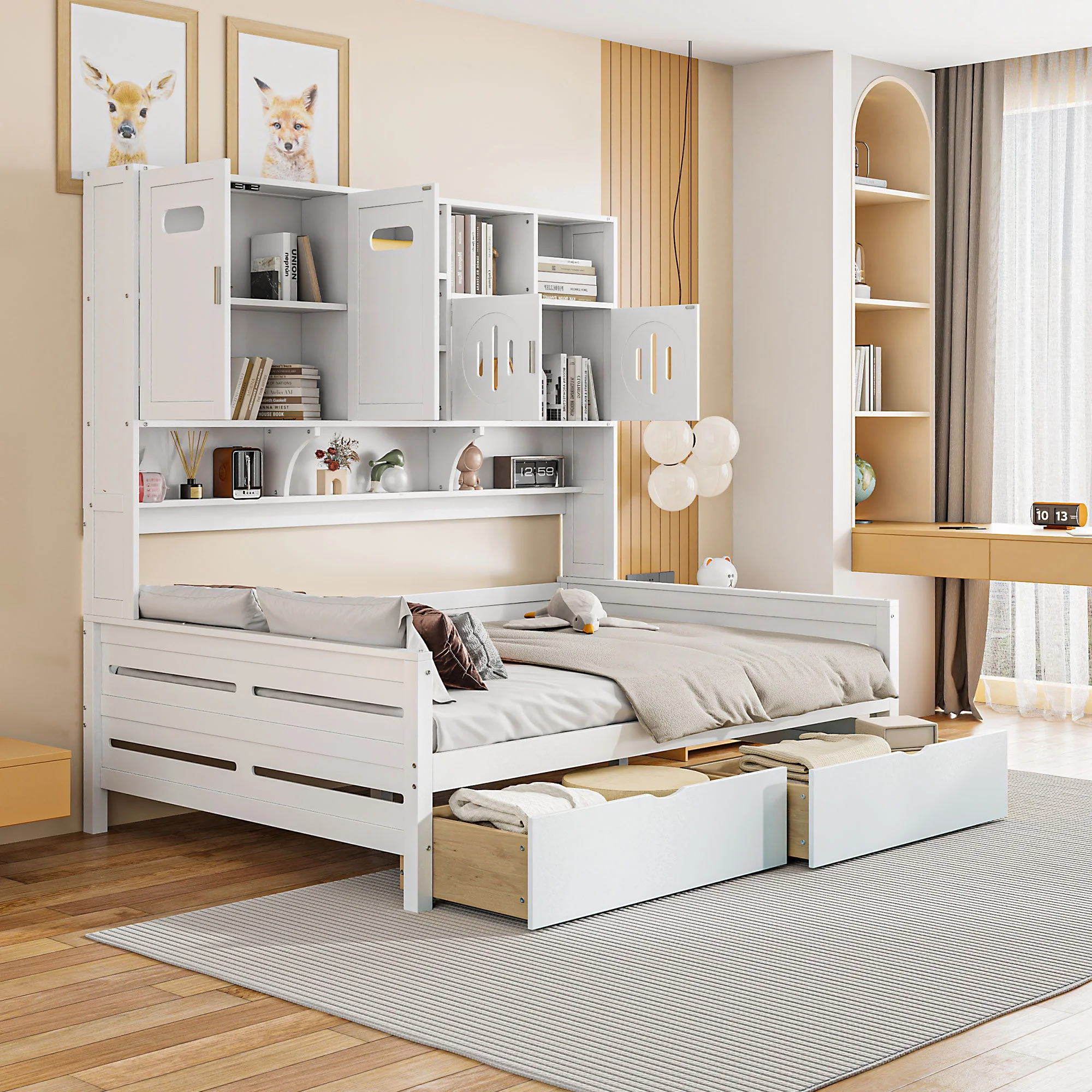 Daybed With All-In-One Cabinet And Shelf - Image 24