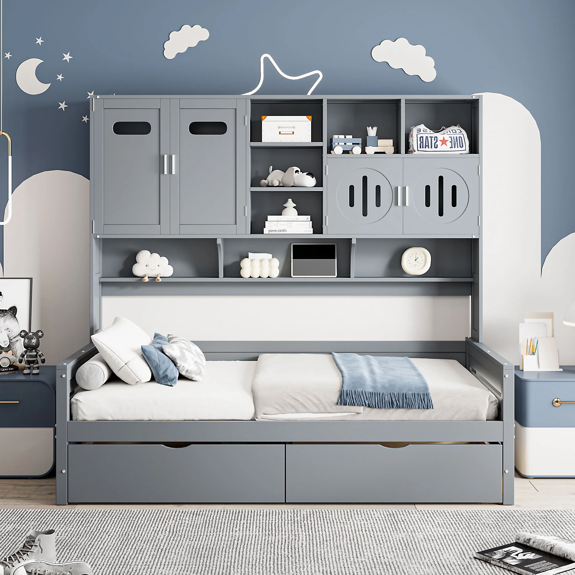 Daybed With All-In-One Cabinet And Shelf - Image 29