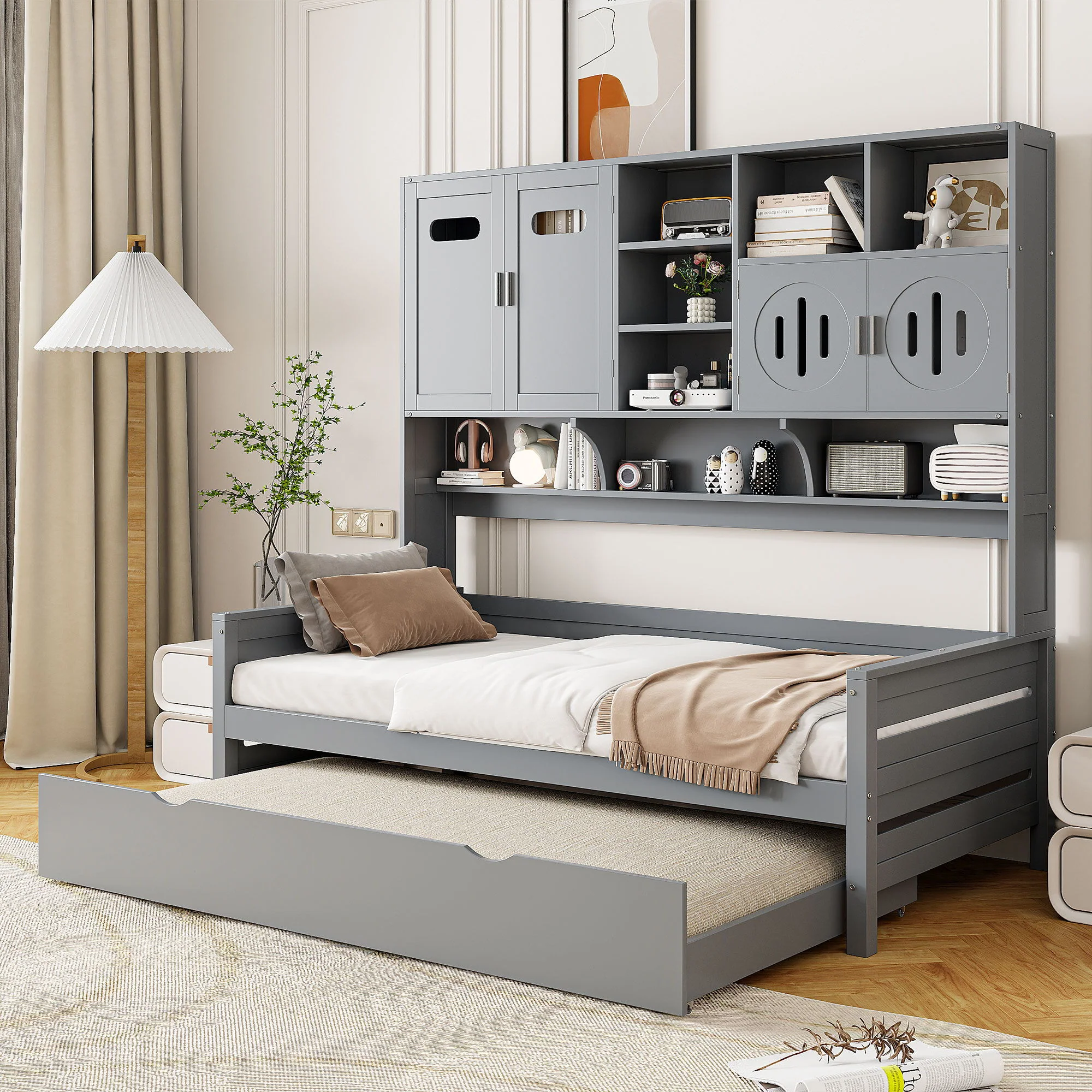 Daybed With All-In-One Cabinet And Shelf - Image 9