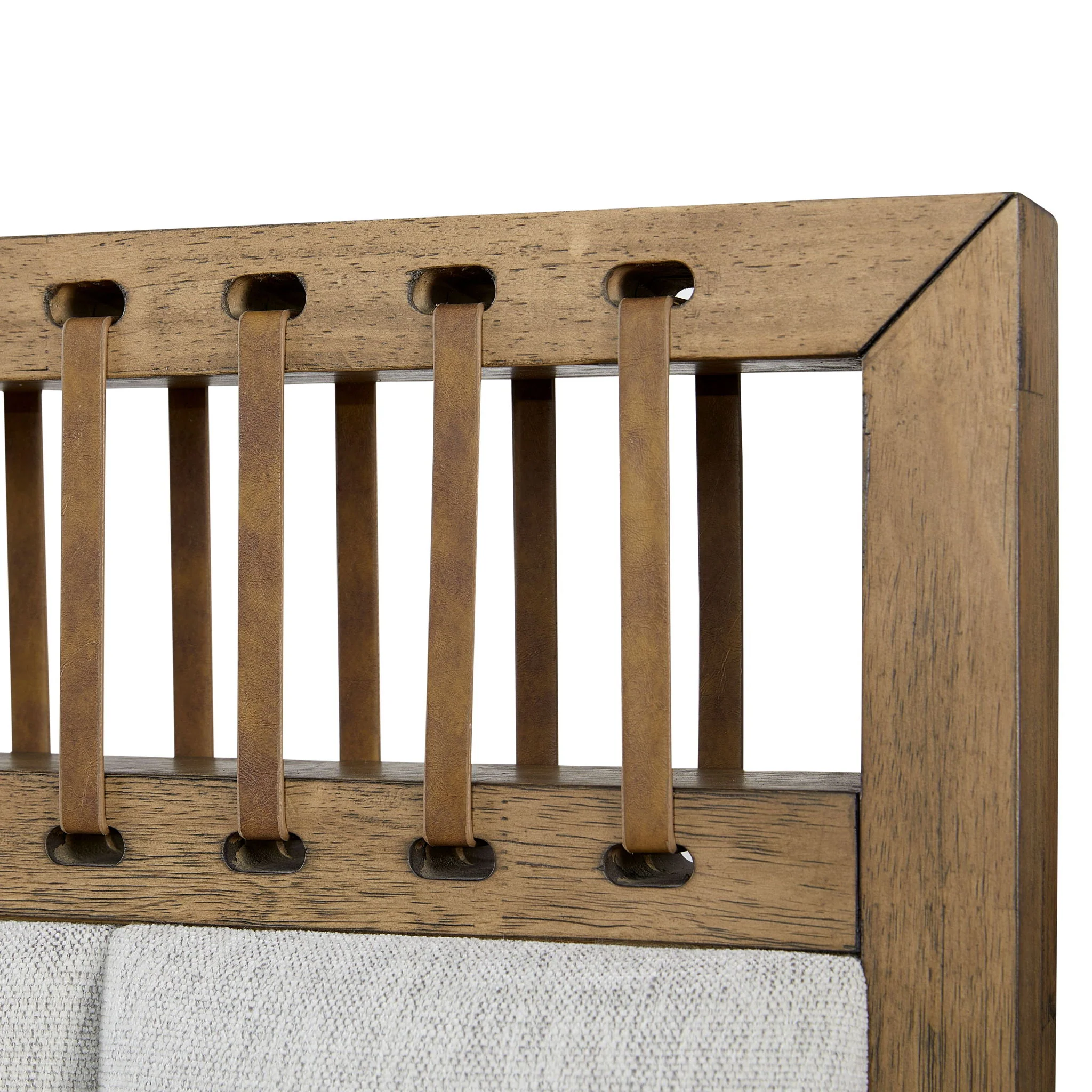 Elegant Design Upholstered And Strap Panel Bed - Image 4