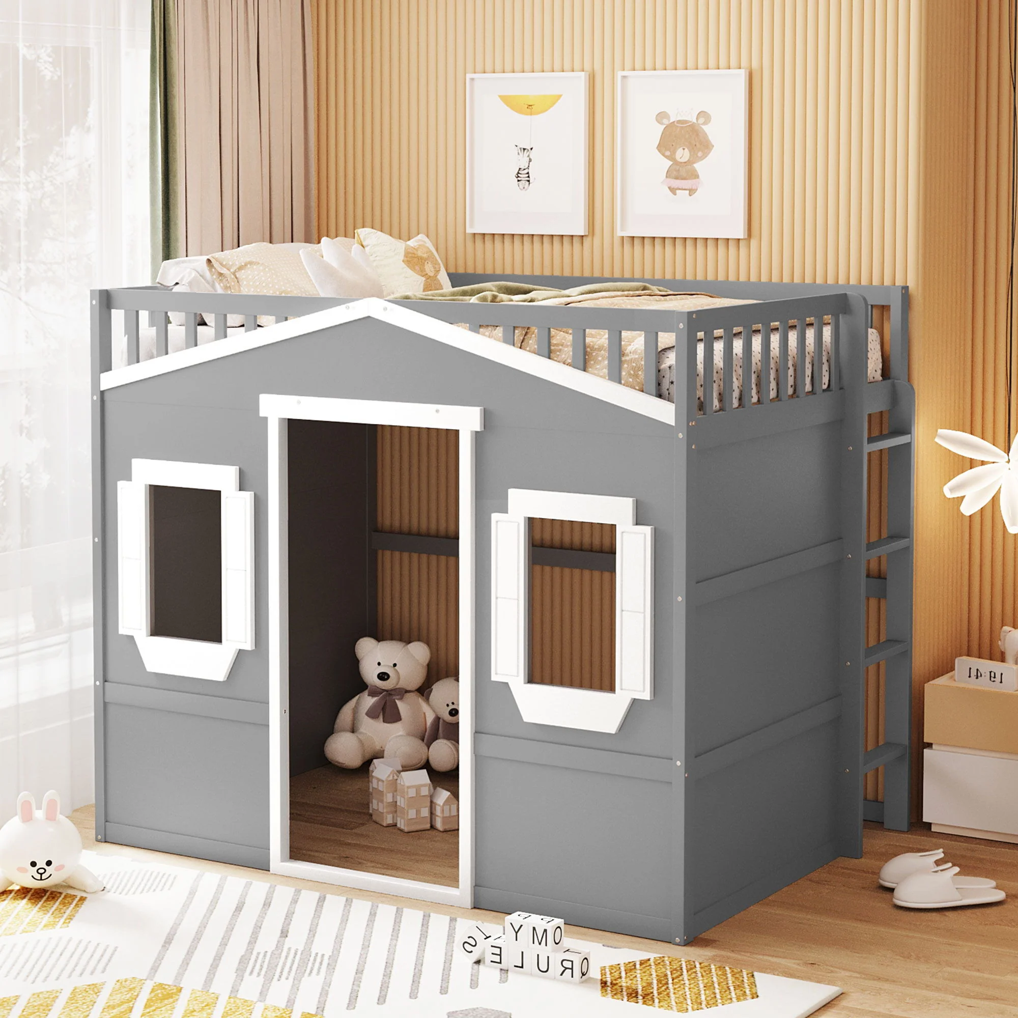 Elegant House Loft Bed With Ladder - Image 2