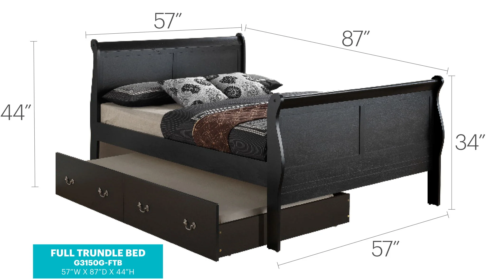Elegant Trundle Bed With Timeless Charm - Image 19
