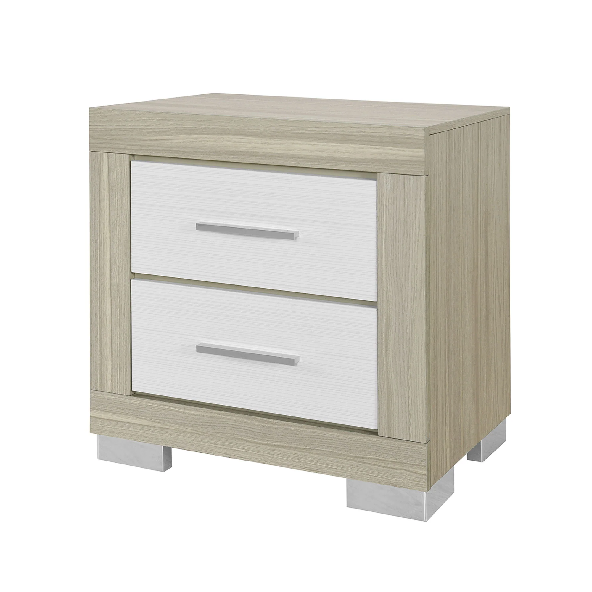 Elsa - 2 Toned Nightstand With Bar Handle And Spacious Drawers - Image 7