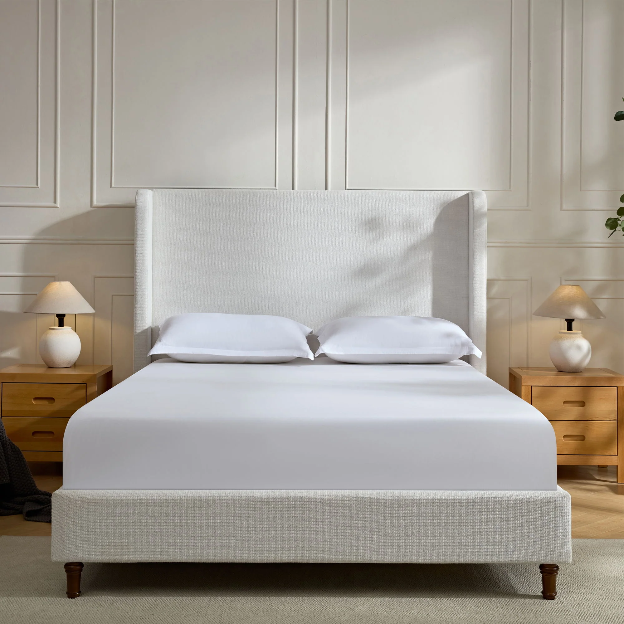 Harper - Tall Headboard Upholstered Bed / High Headboard / Elegant Simplicity / No Box Spring Needed - Image 6