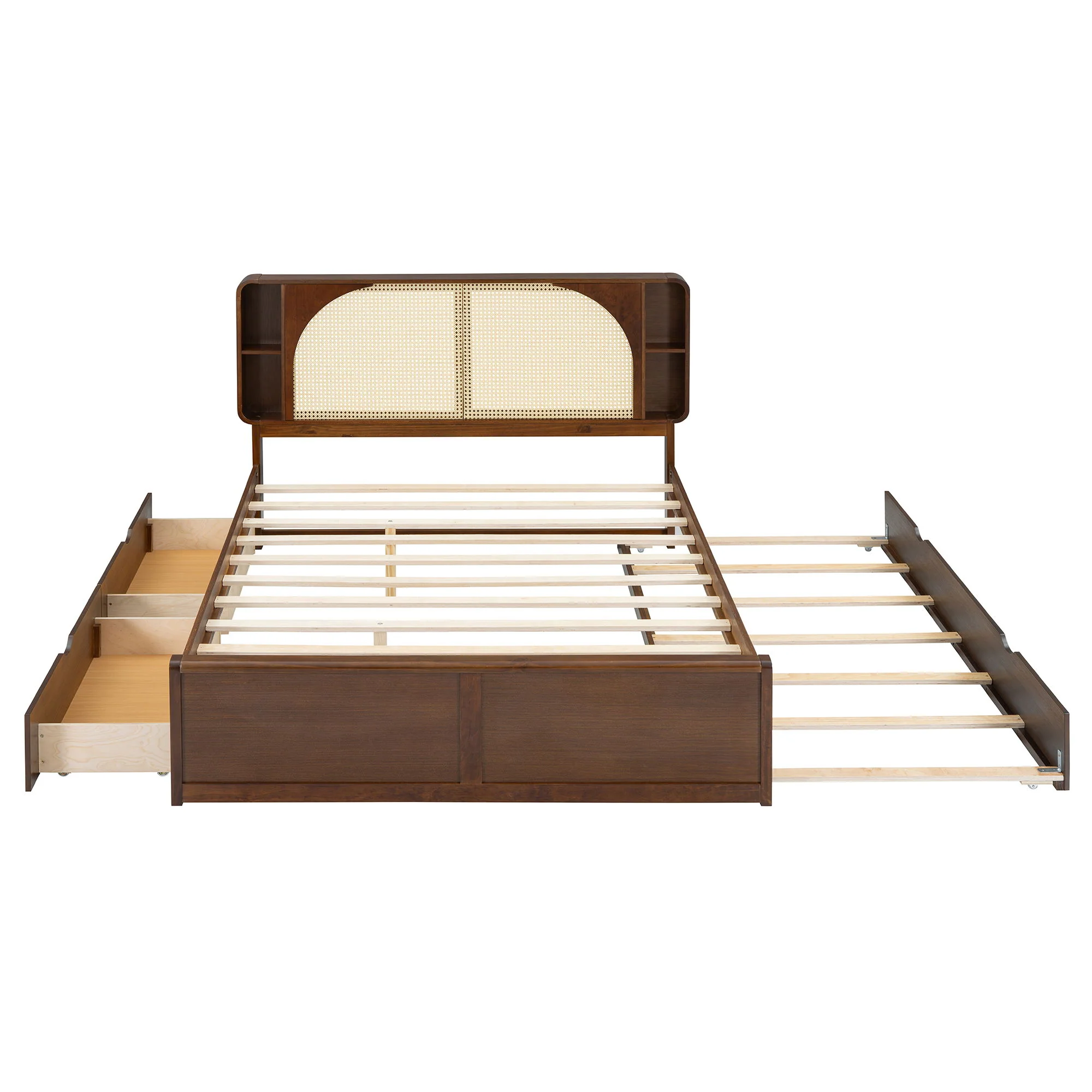 Headboard Bed With 2 Drawers And Trundle - Image 4