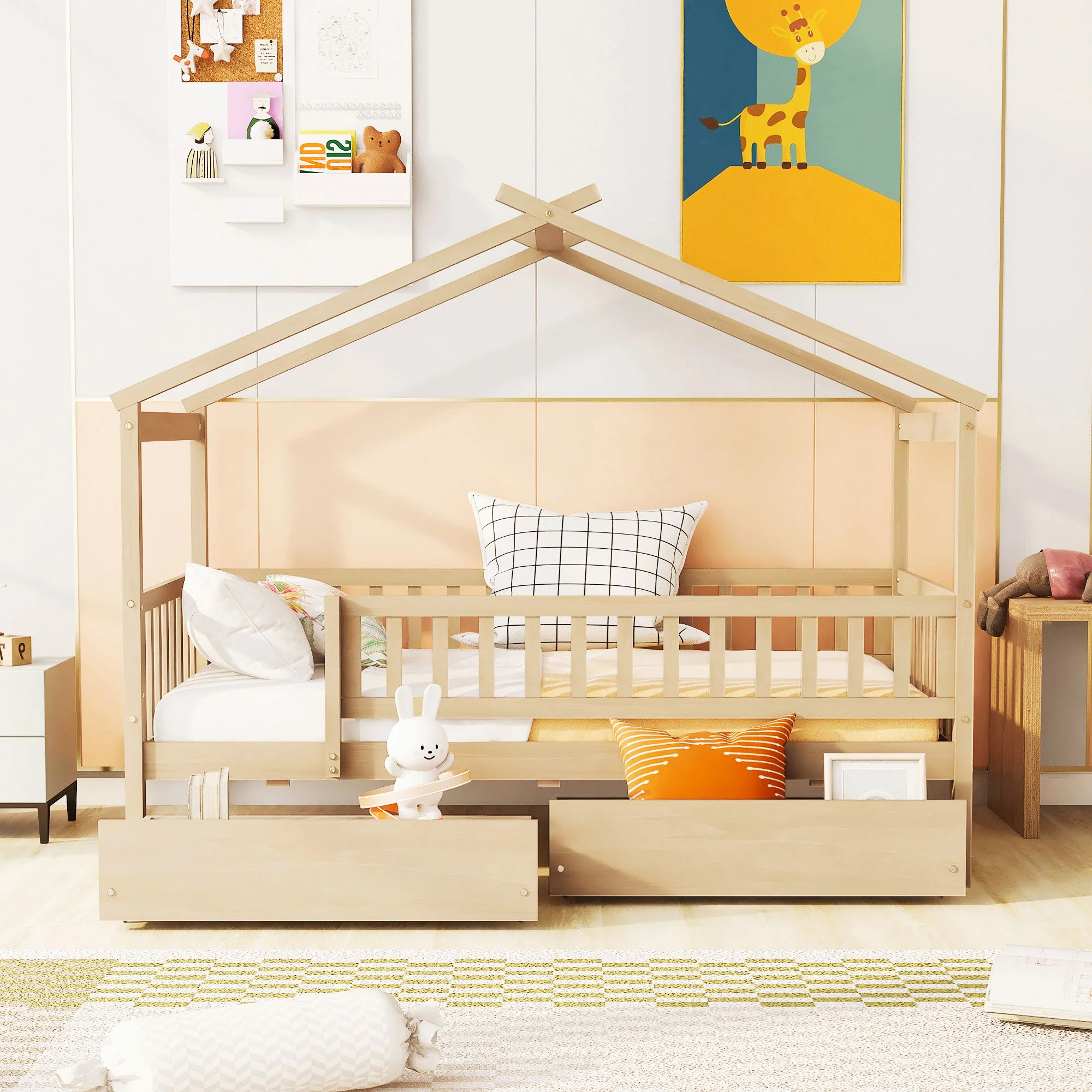 House Bed With 2 Drawers - Image 27