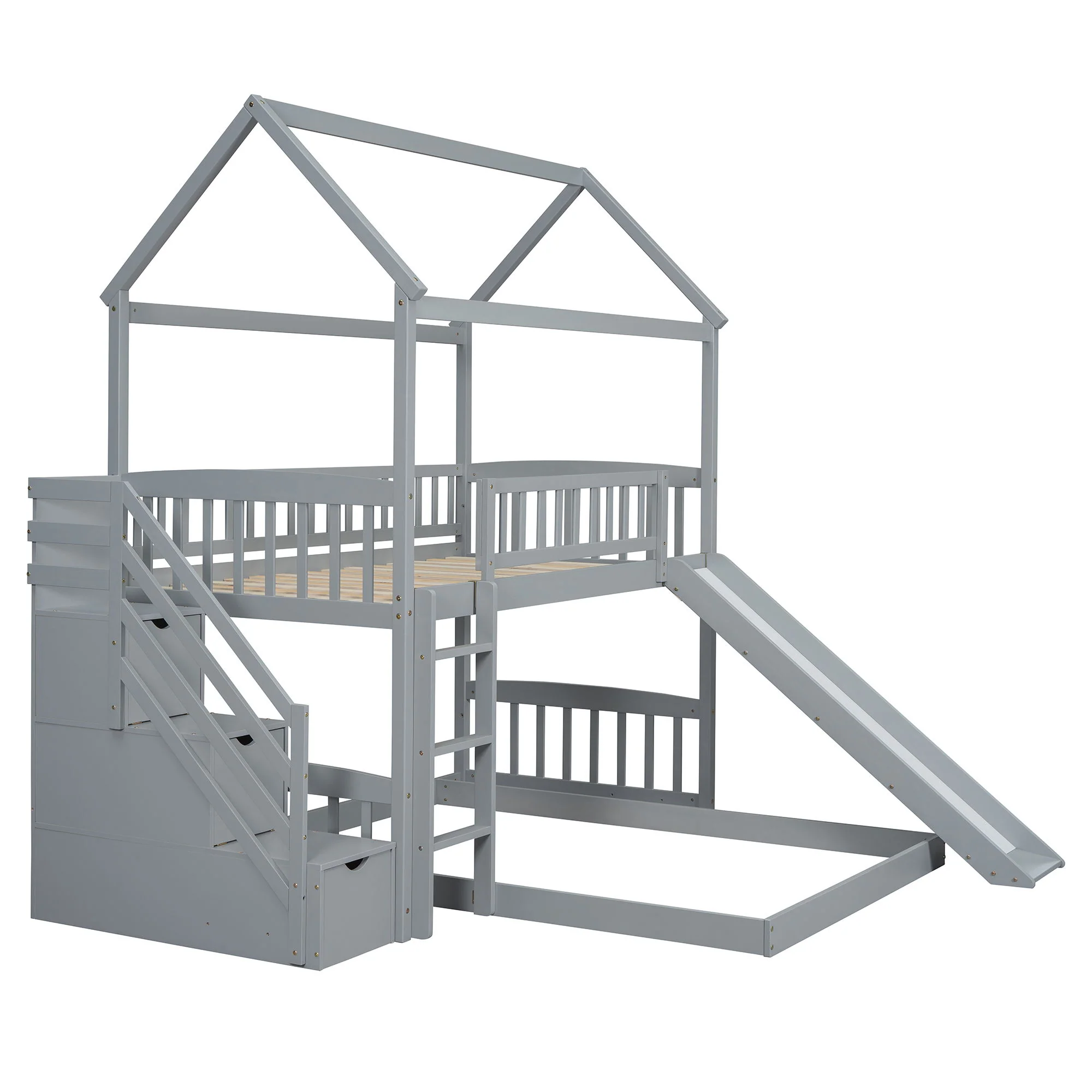 House Bunk Bed With Slide - Image 5