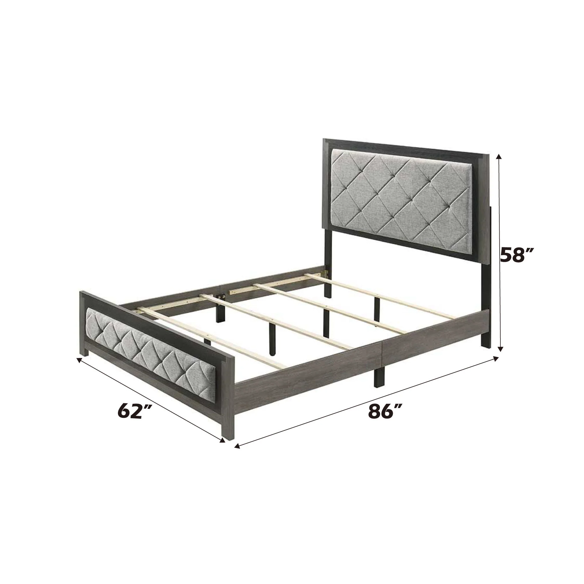 Jehoram - Queen Bed - Gray - Image 3