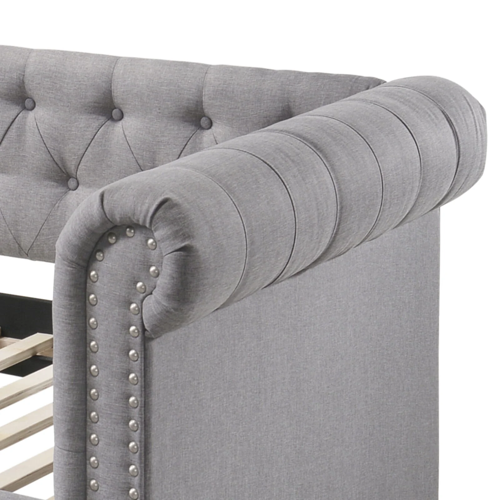 Justice - Twin Daybed With Trundle - Smoke Gray - Image 4