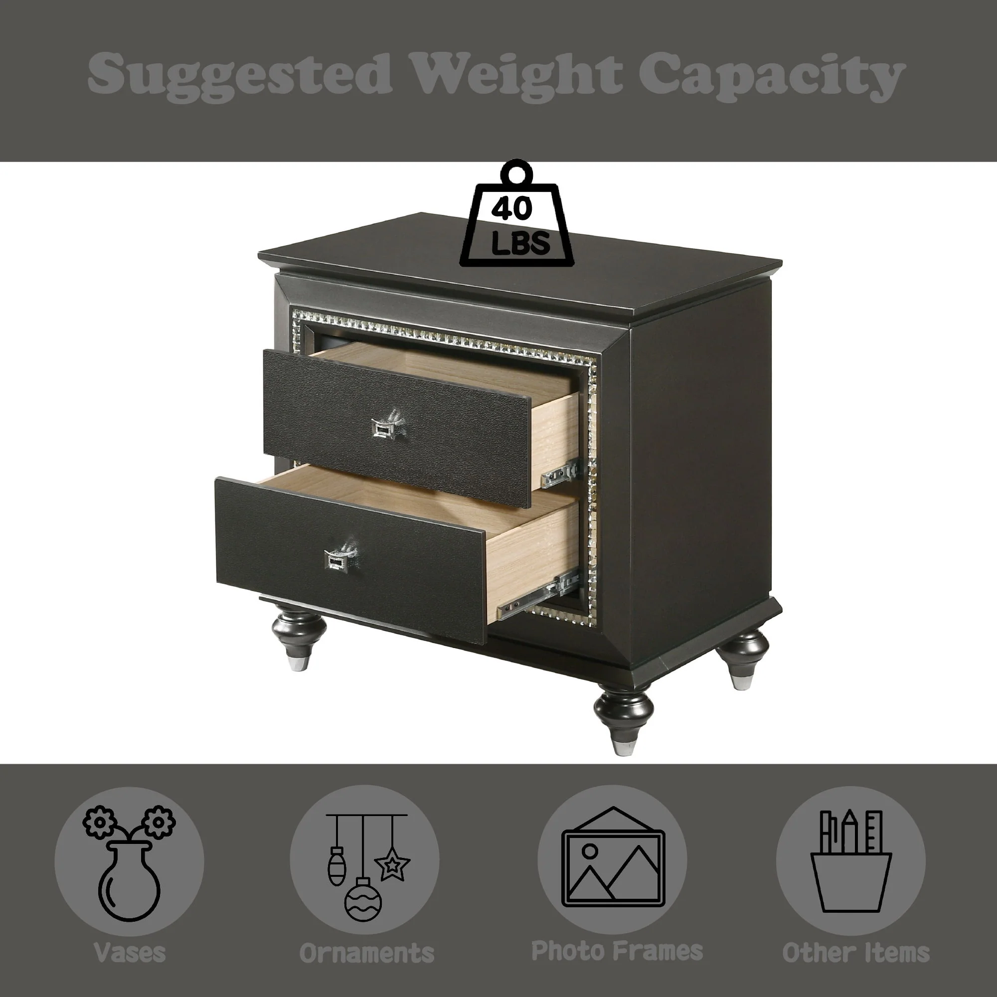 Kaitlyn - Nightstand, Elegant Design - Image 5
