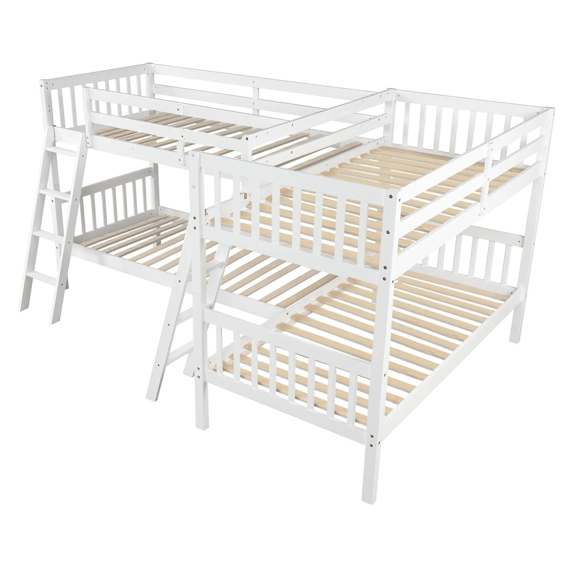 L Shaped Bunk Bed With Ladder - Image 2