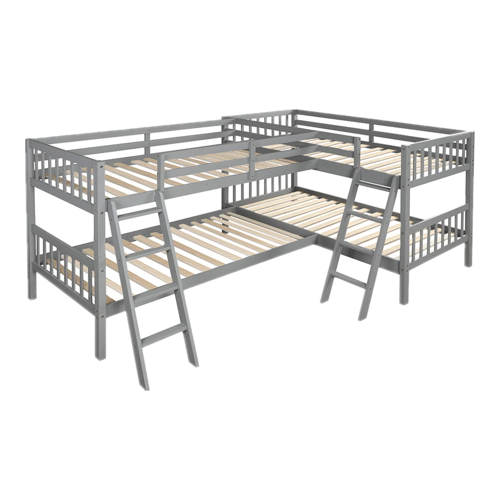 L Shaped Bunk Bed With Ladder - Image 4