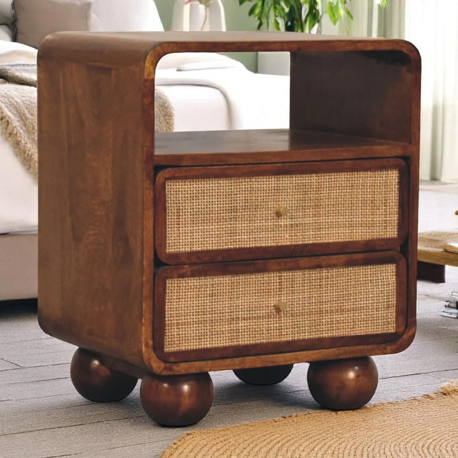 Larissa - 2 Drawer Nightstand - Brown - Image 2