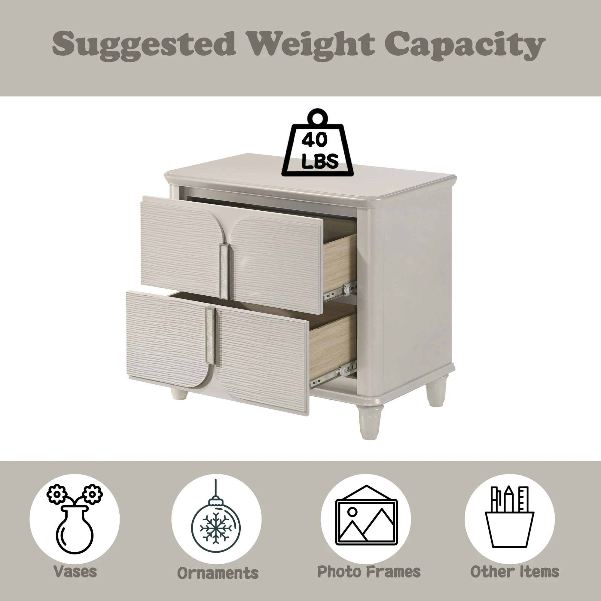 Laveda - Nightstand - White - Image 3