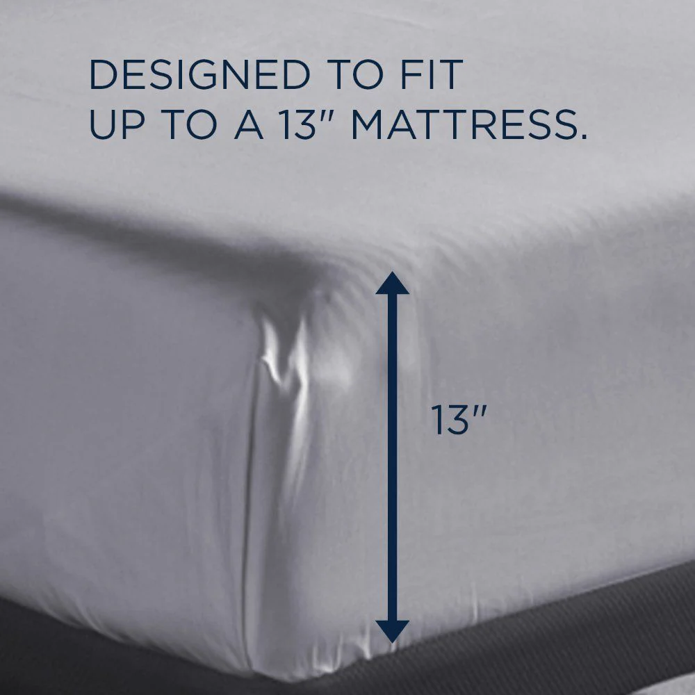Linens - Tempur Classic Cotton Sheet Set - Sleepy Silver Mist - Image 3
