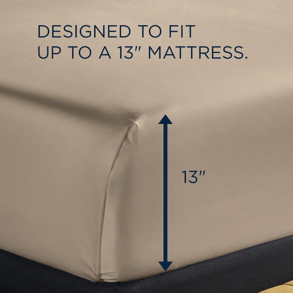 Linens - Tempur Luxe Egyptian Cotton Sheet Set - Sandstone - Image 3