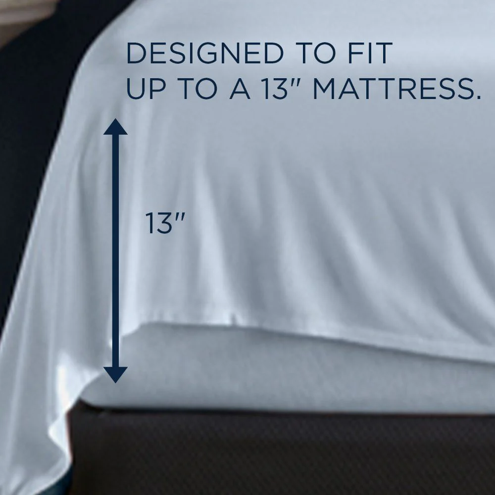 Linens - Tempur Rayon from Bamboo Sheet Set - Sleepy Blue - Image 4
