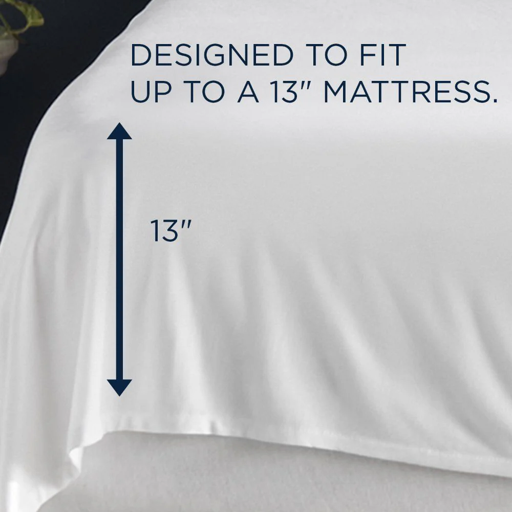 Linens - Tempur Rayon from Bamboo Sheet Set - White - Image 3