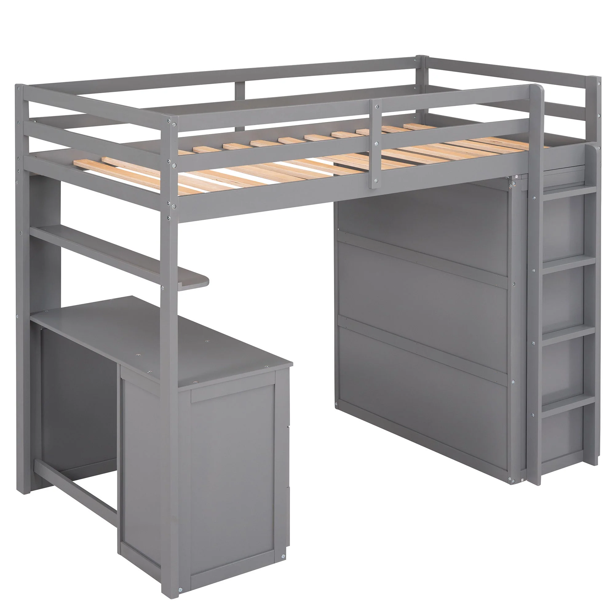Loft Bed With Drawers, Desk, And Wardrobe - Image 20