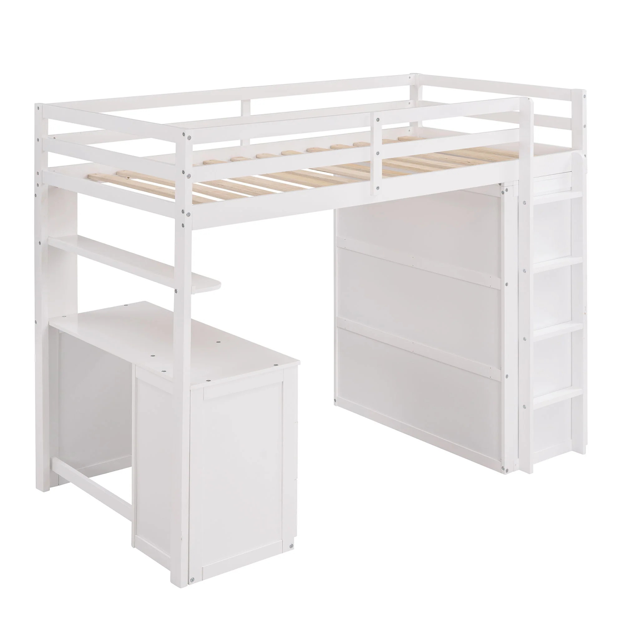 Loft Bed With Drawers, Desk, And Wardrobe - Image 23