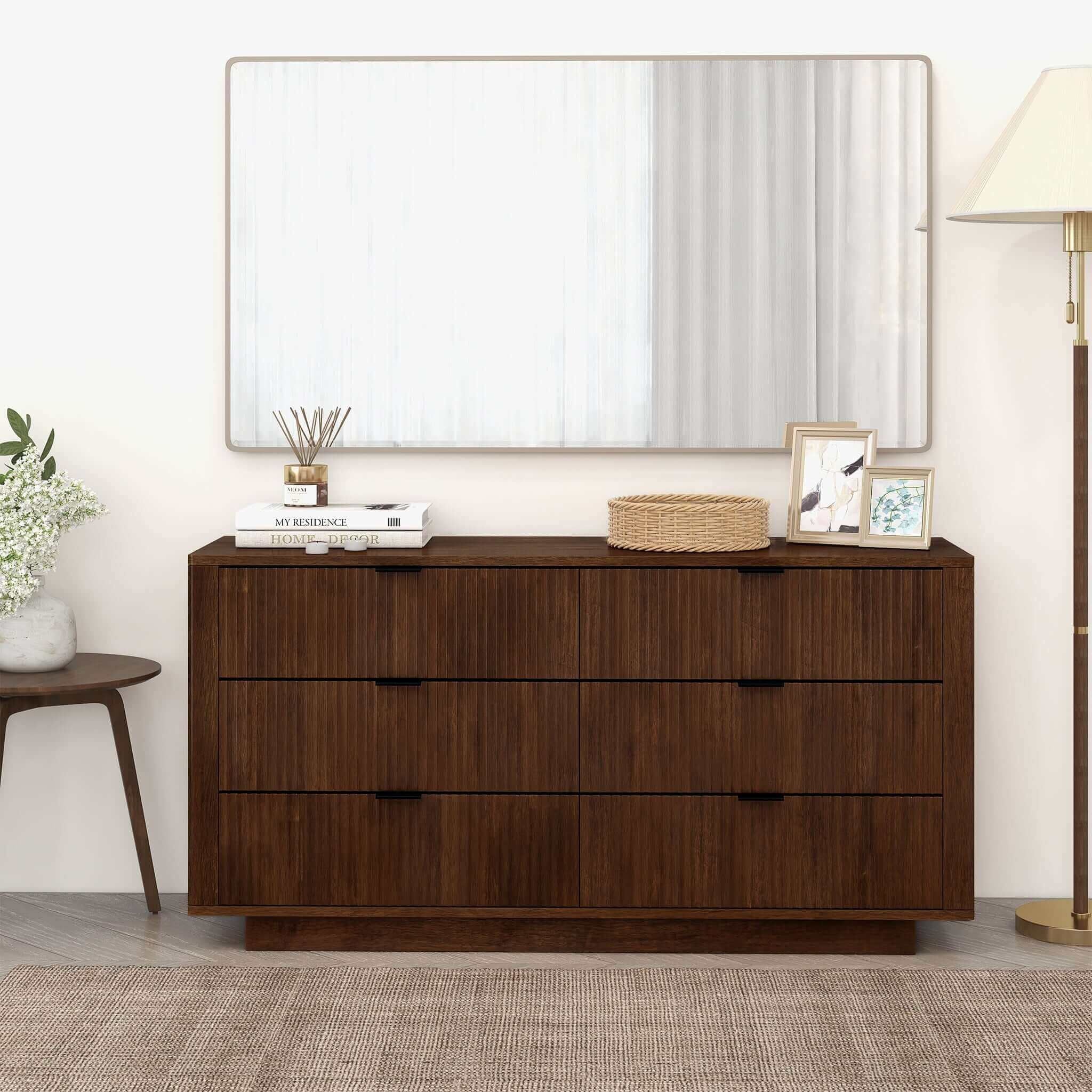 Lola - Dresser With 6 Drawers - Dark Brown - Image 3