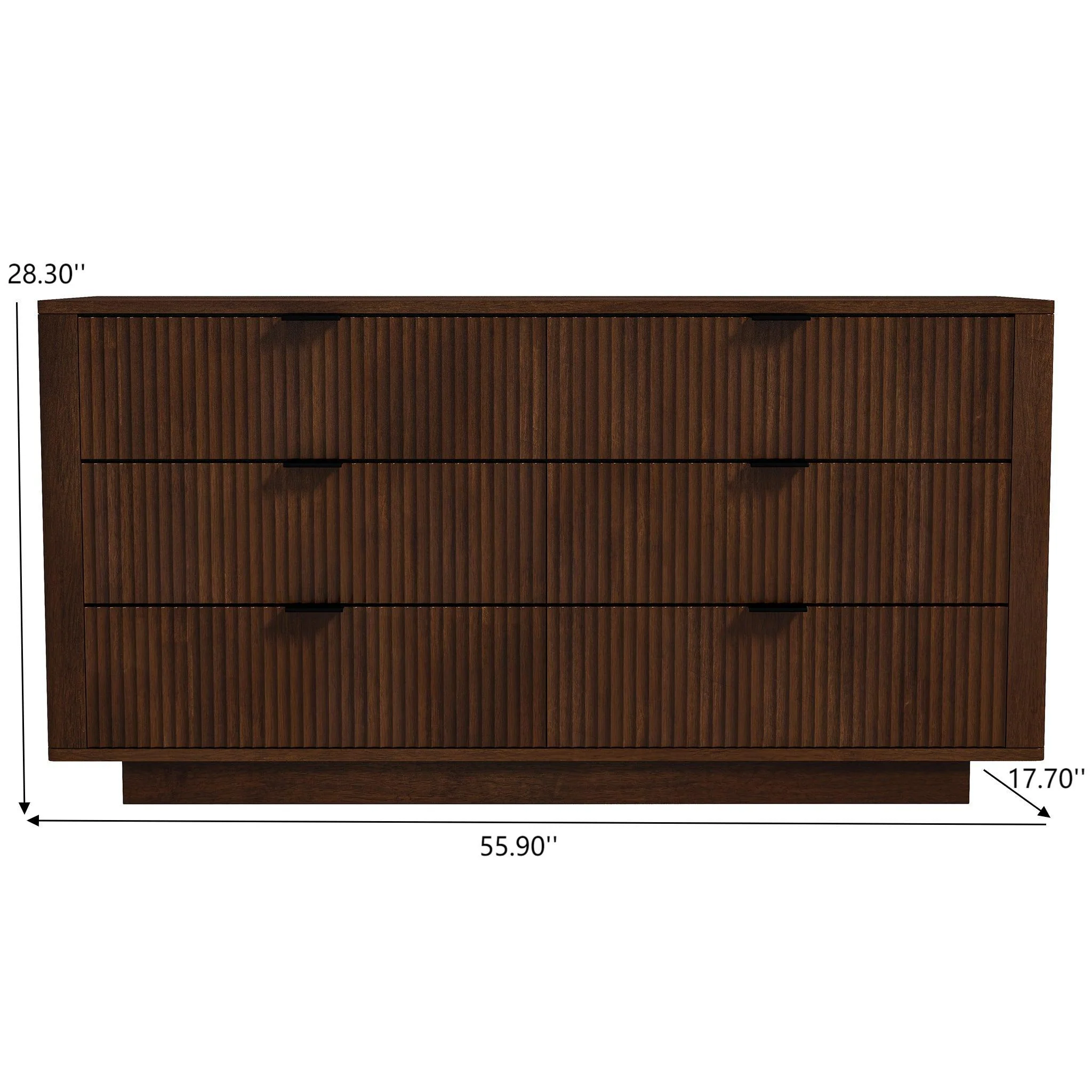 Lola - Dresser With 6 Drawers - Dark Brown - Image 4