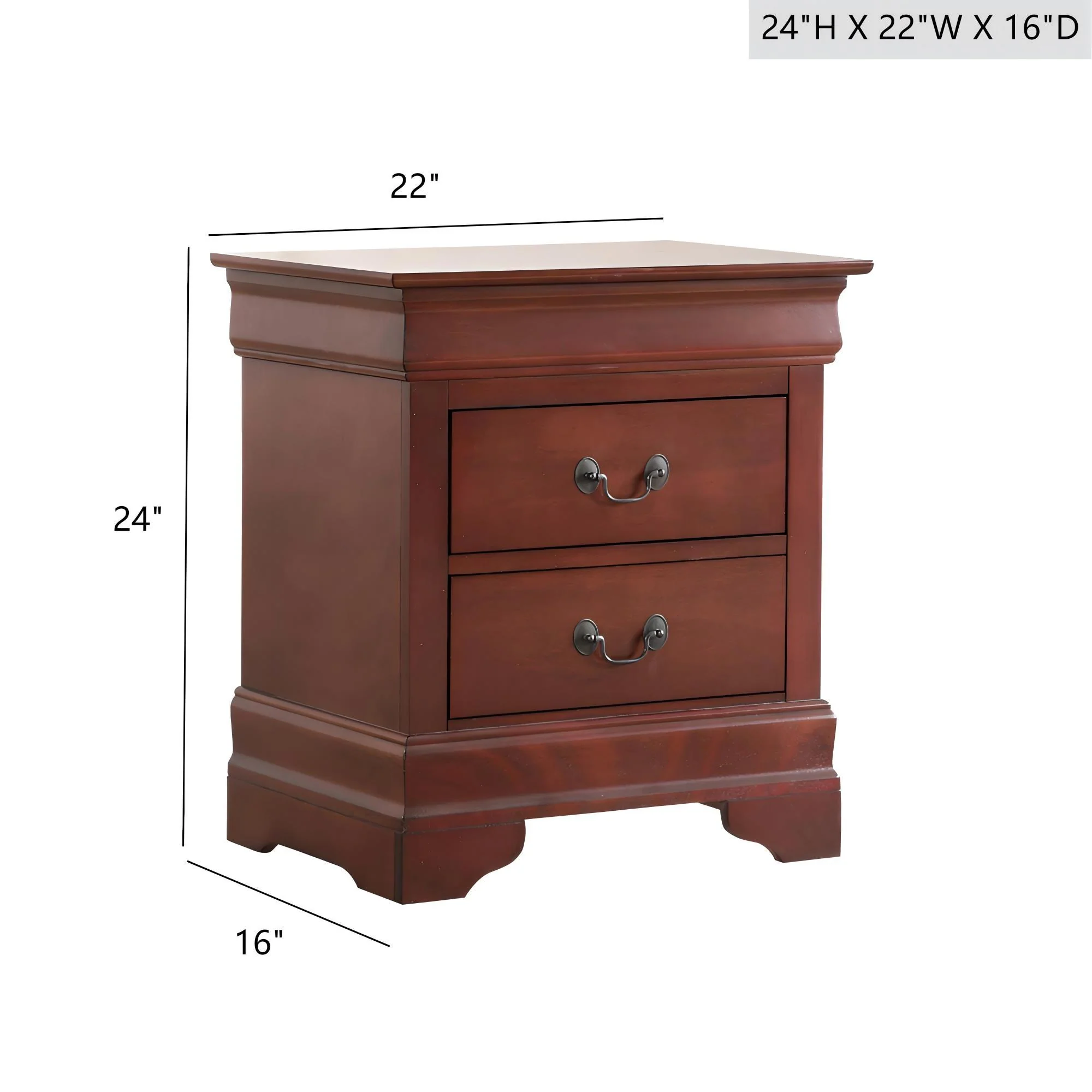 Louis Phillipe - Nightstand - Wood - Image 80