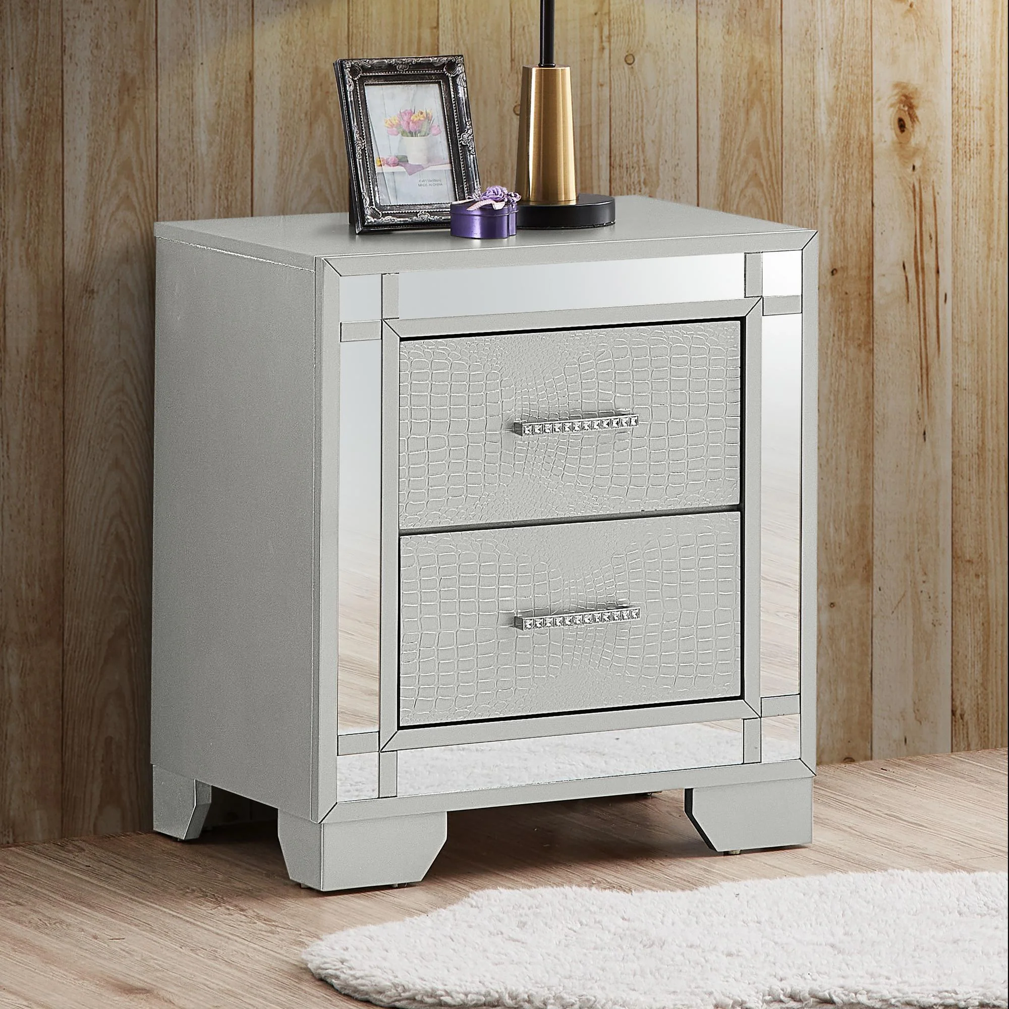 Madison - Nightstand - Silver Champagne - Image 2
