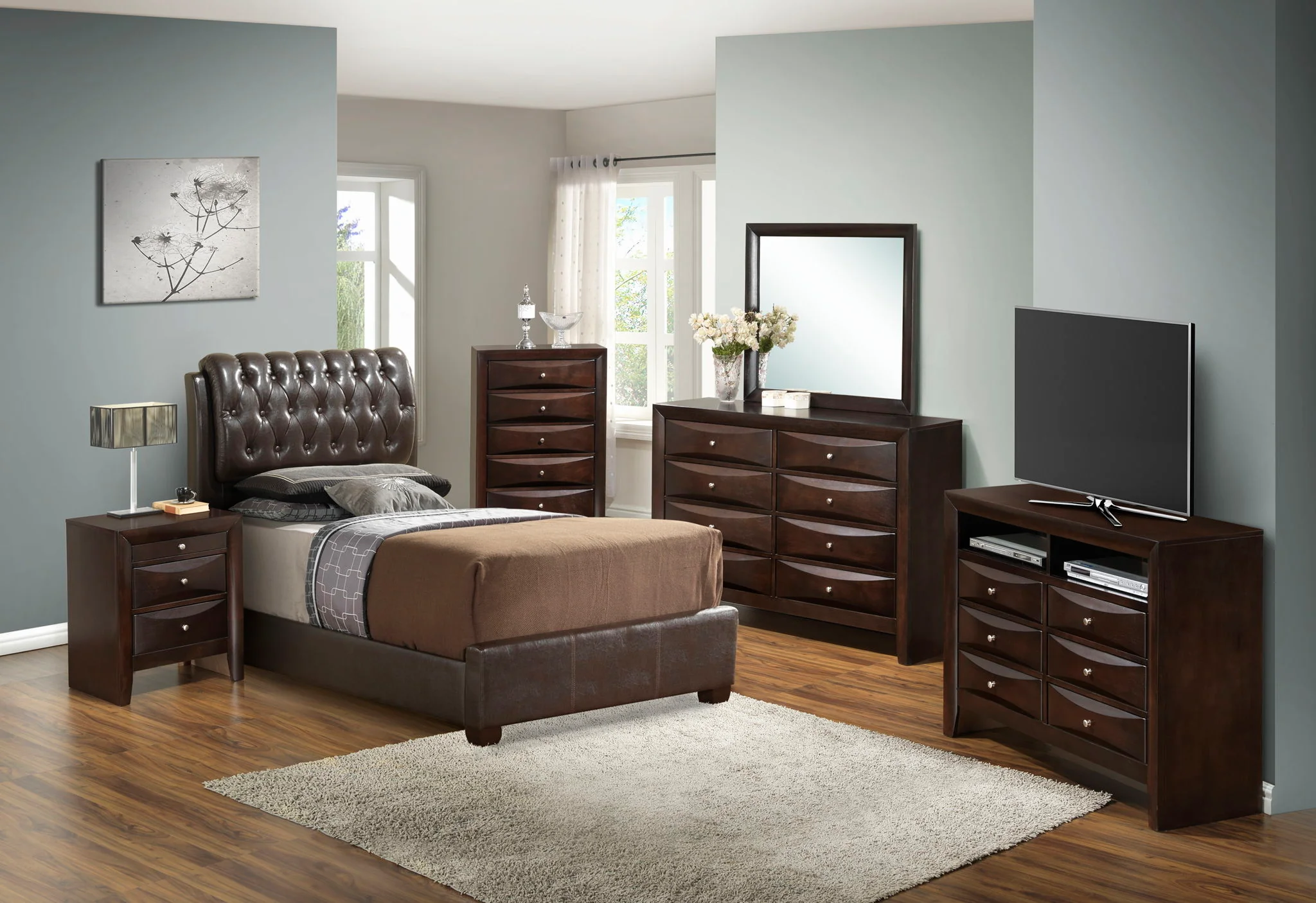 Tufted Upholstered Bed - Image 41