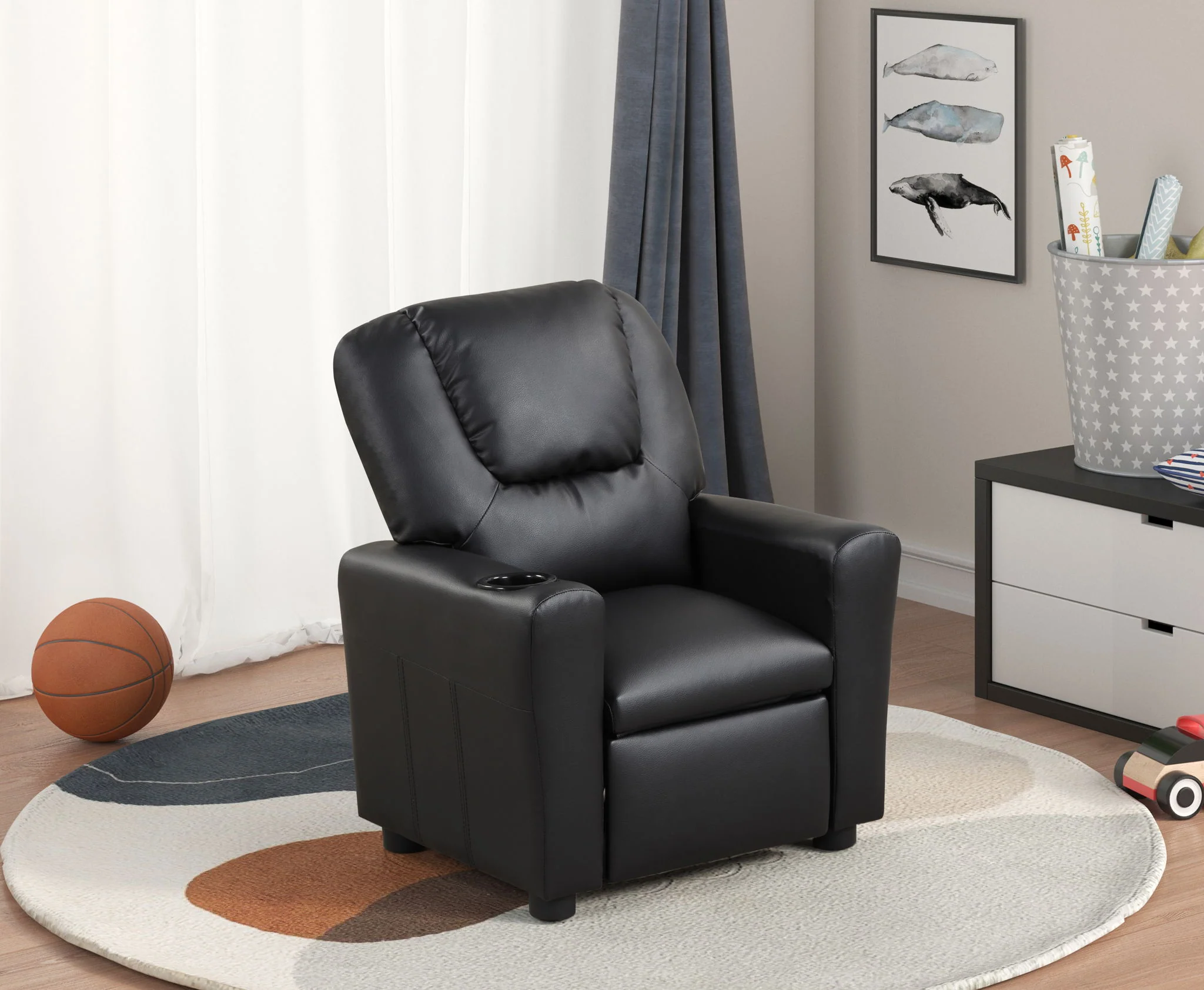 Marisa - Kids Recliner Chair With Cupholder - Image 3