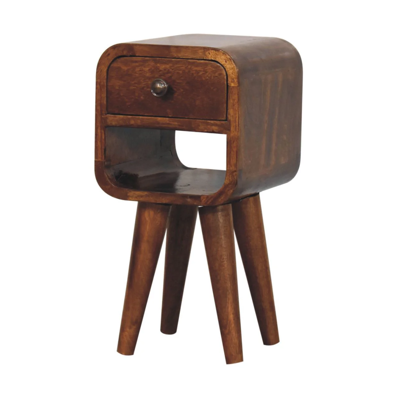 Mini California Curved Nightstand Wth Lower Slot - Image 9
