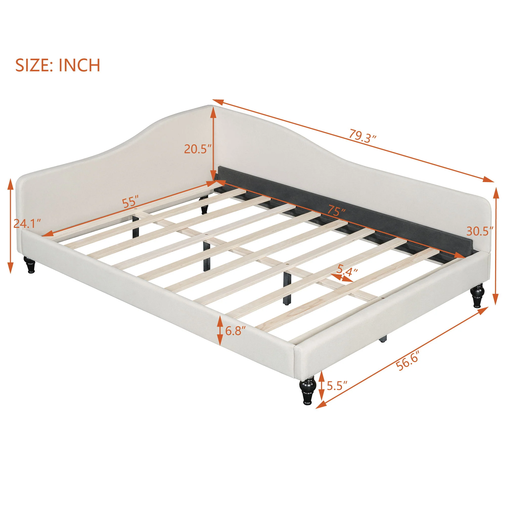 Modern L Shaped Daybed With Legs - Image 13