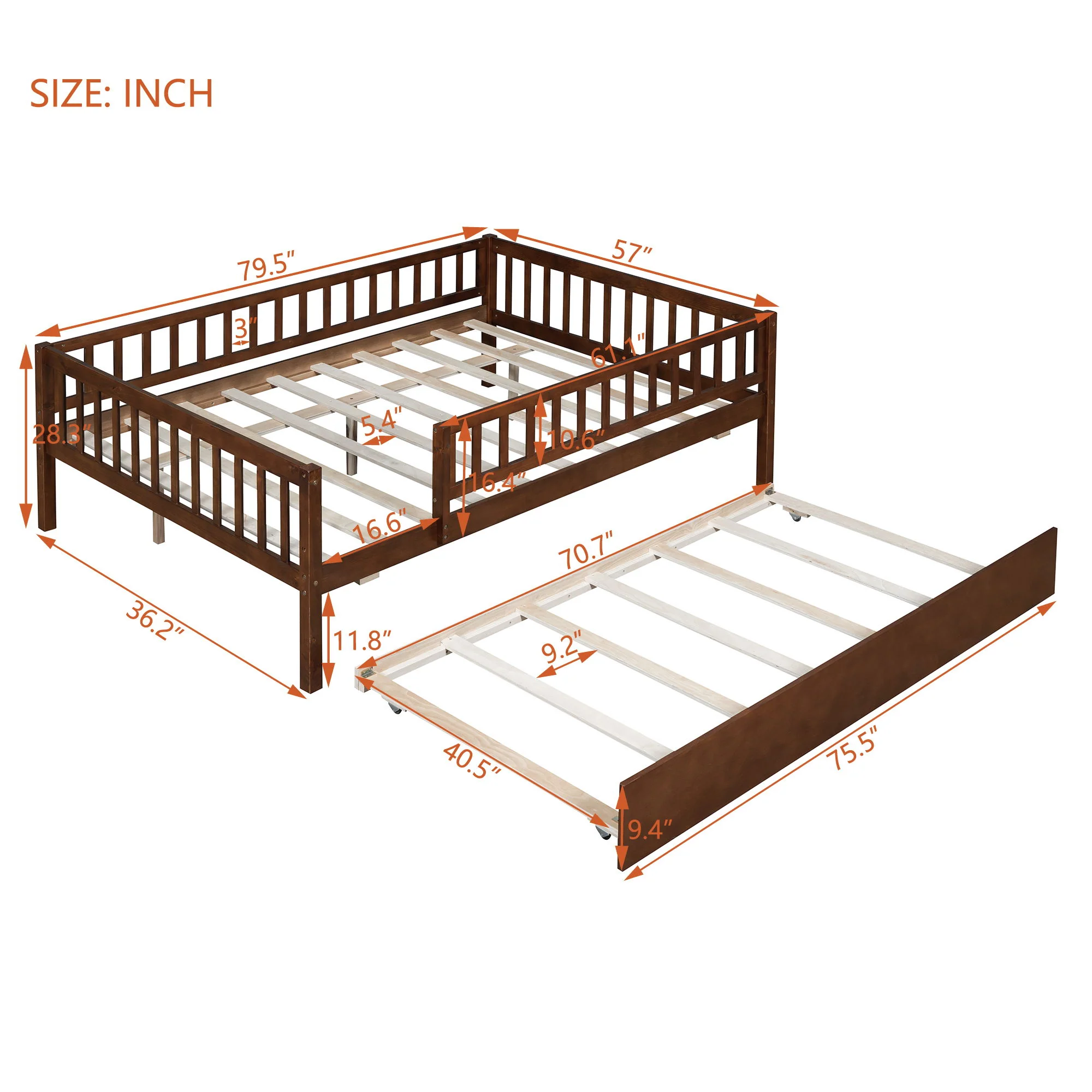 Multi Functional Wooden Daybed Bed - Image 39