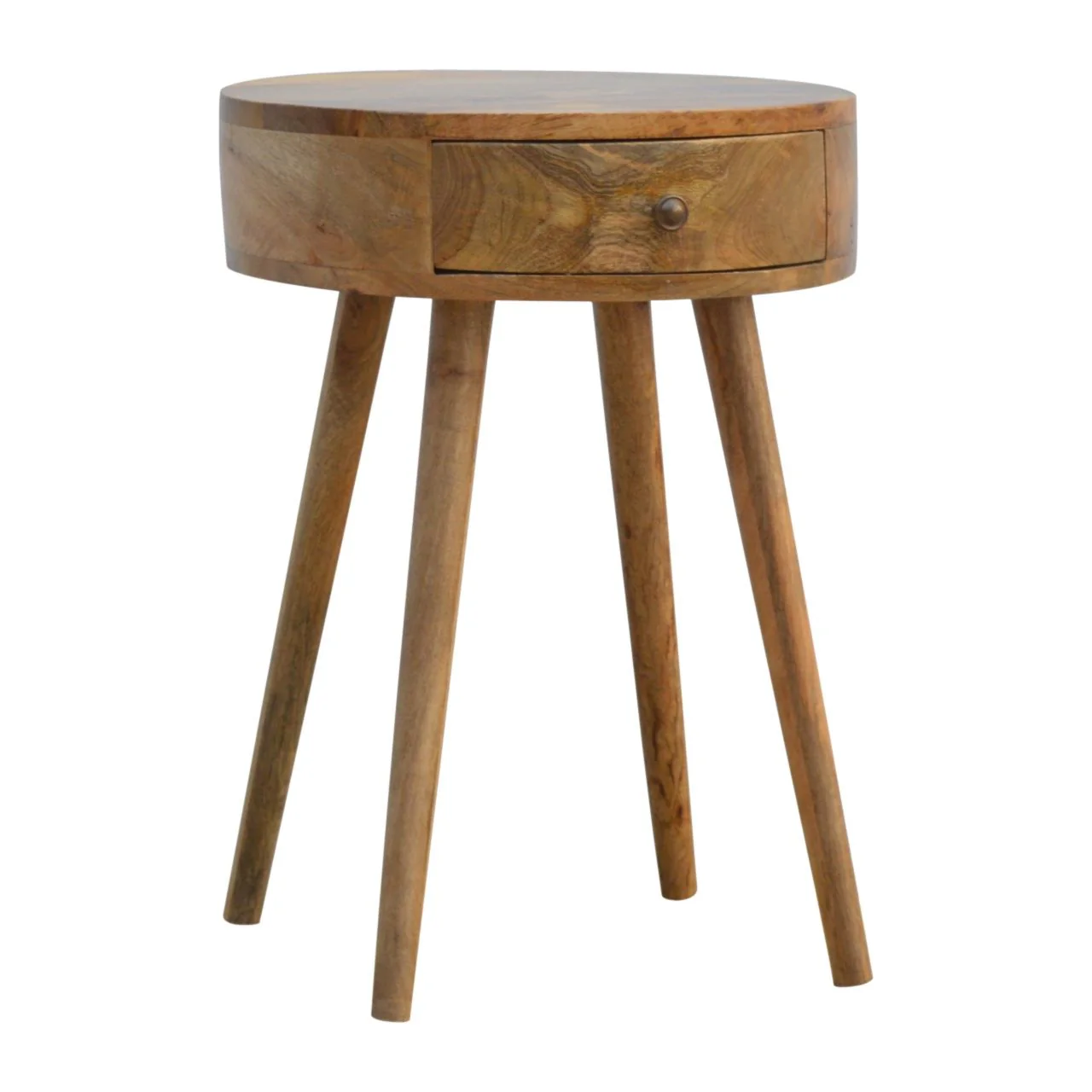 Nordic Chestnut Circular Nightstand - Image 5