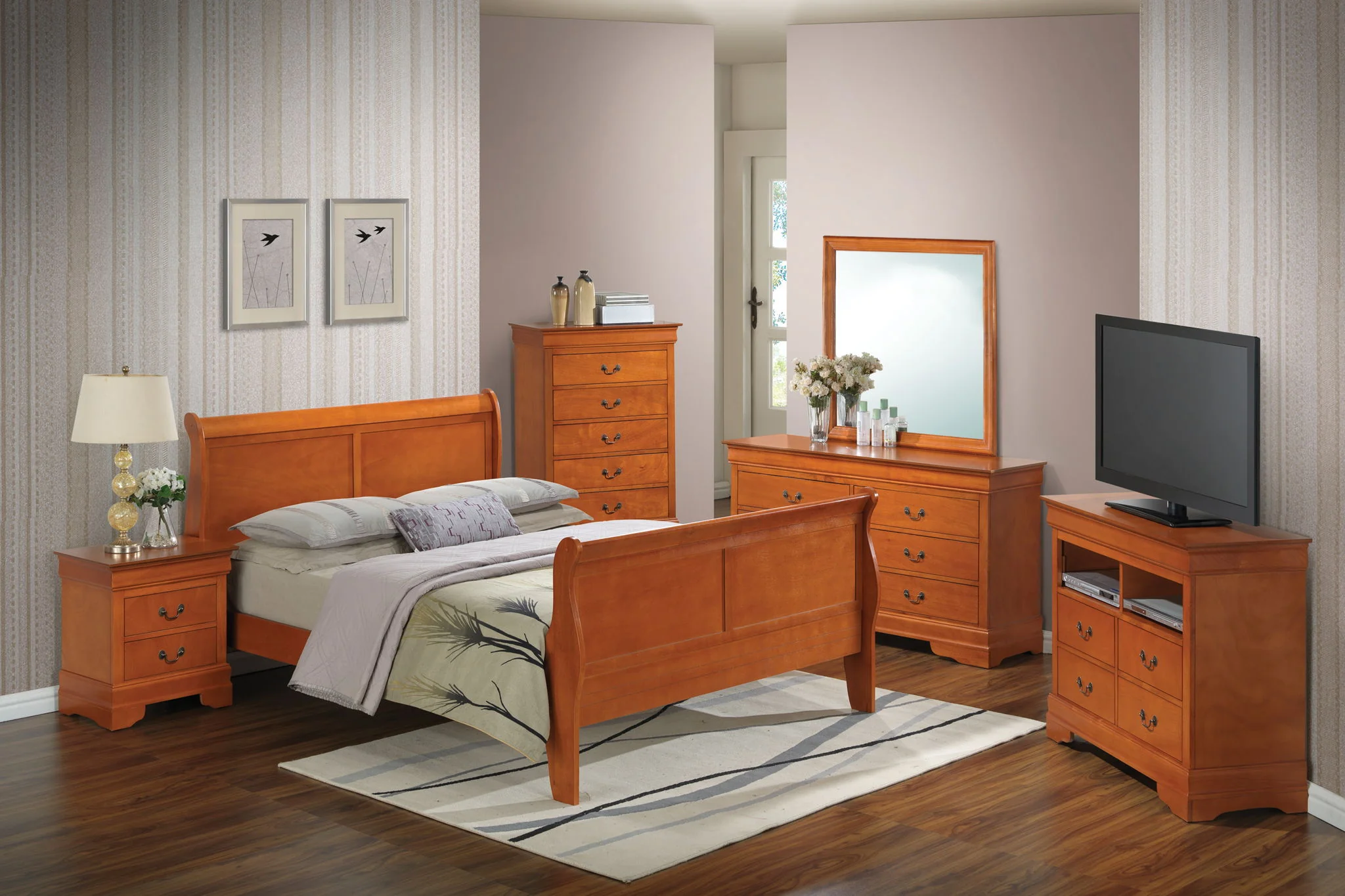Panel Sleigh Bed - Image 19